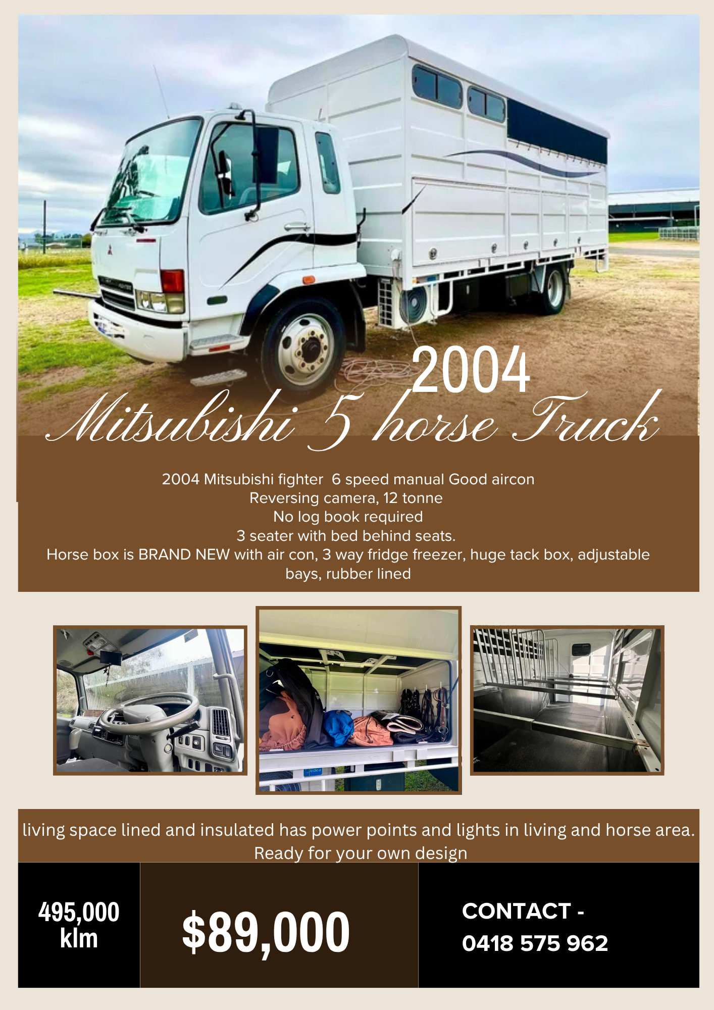 2004 Mitsubishi 5 horse truck 