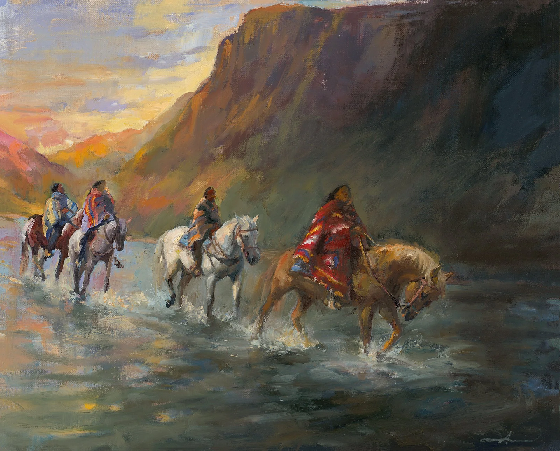 AVAILABLE - 
The Trail That Flows 
16"x20"
Oil on Board