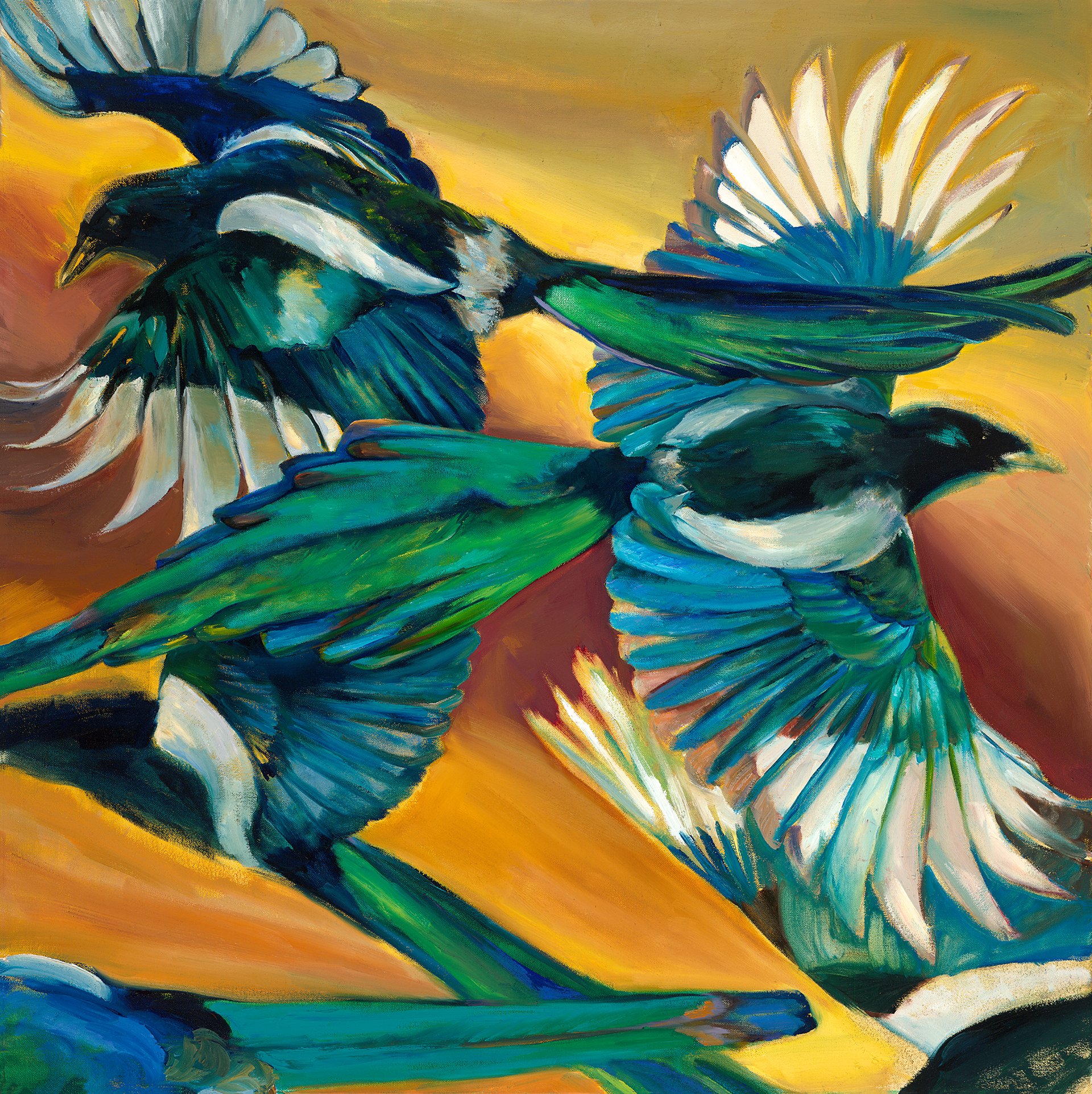 AVAILABLE  - 
Rascals in Paradise  
30"X30" 
Oil on Canvas