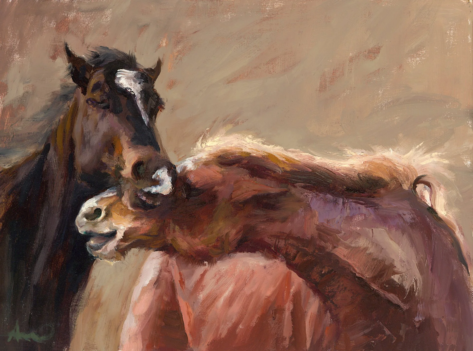 SOLD - 
Friends Since Foals 
12"x16" 
Oil on Canvas

