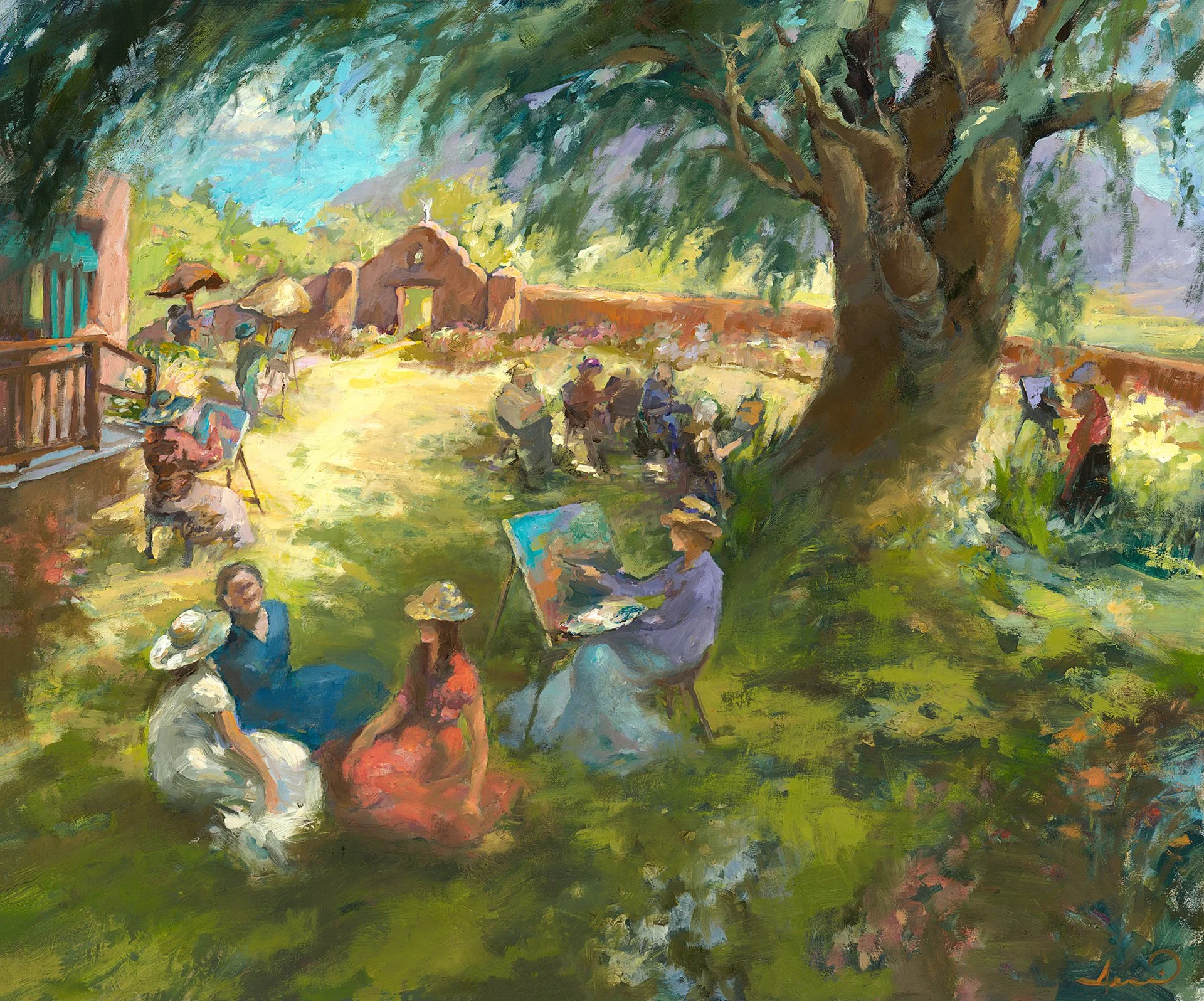 AVAILABLE -
Crinoline and Chapeaux
20"x24"
Oil on Board 