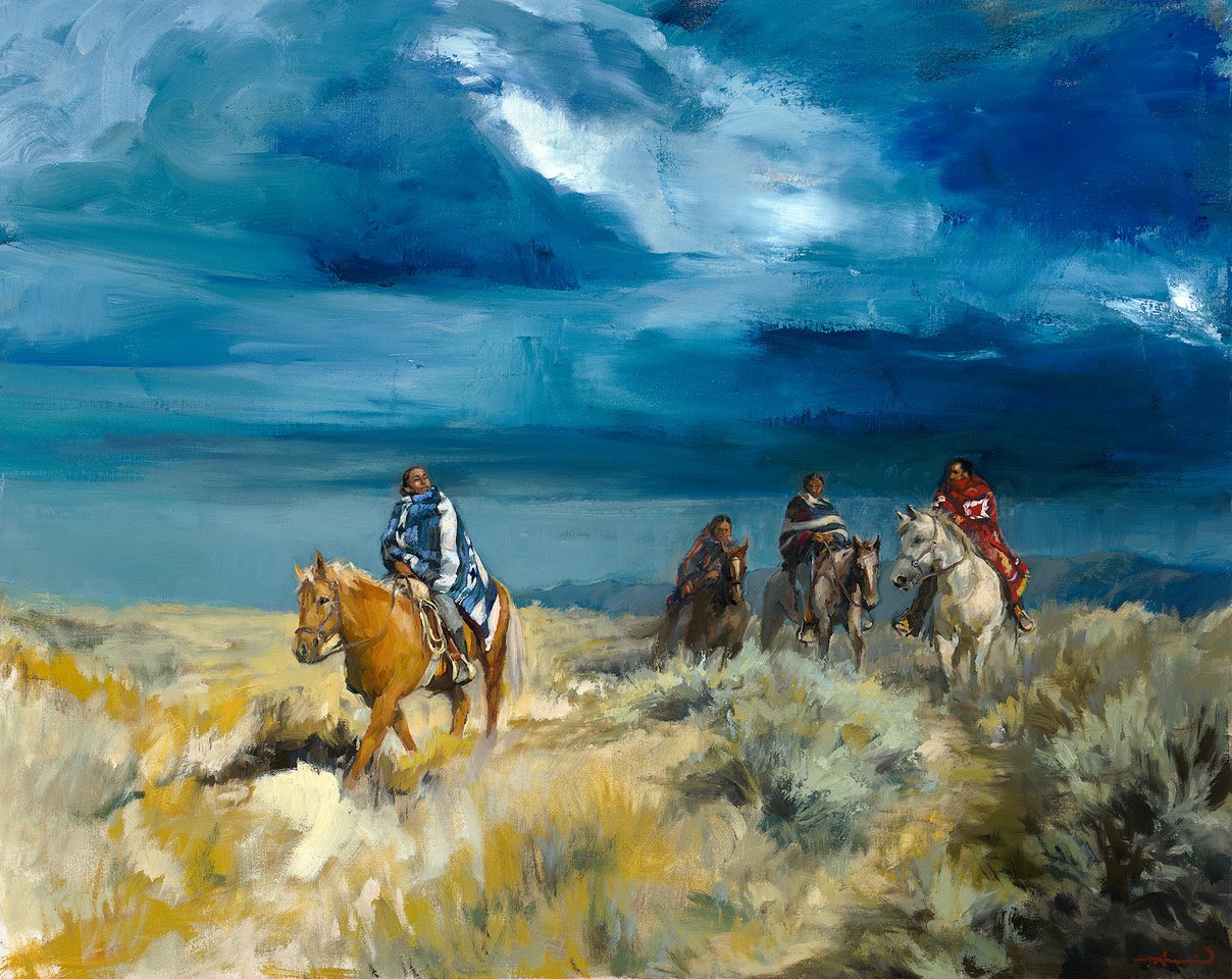 AVAILABLE - 
Azure and Aureate
24" x 30"
Oil on Canvas