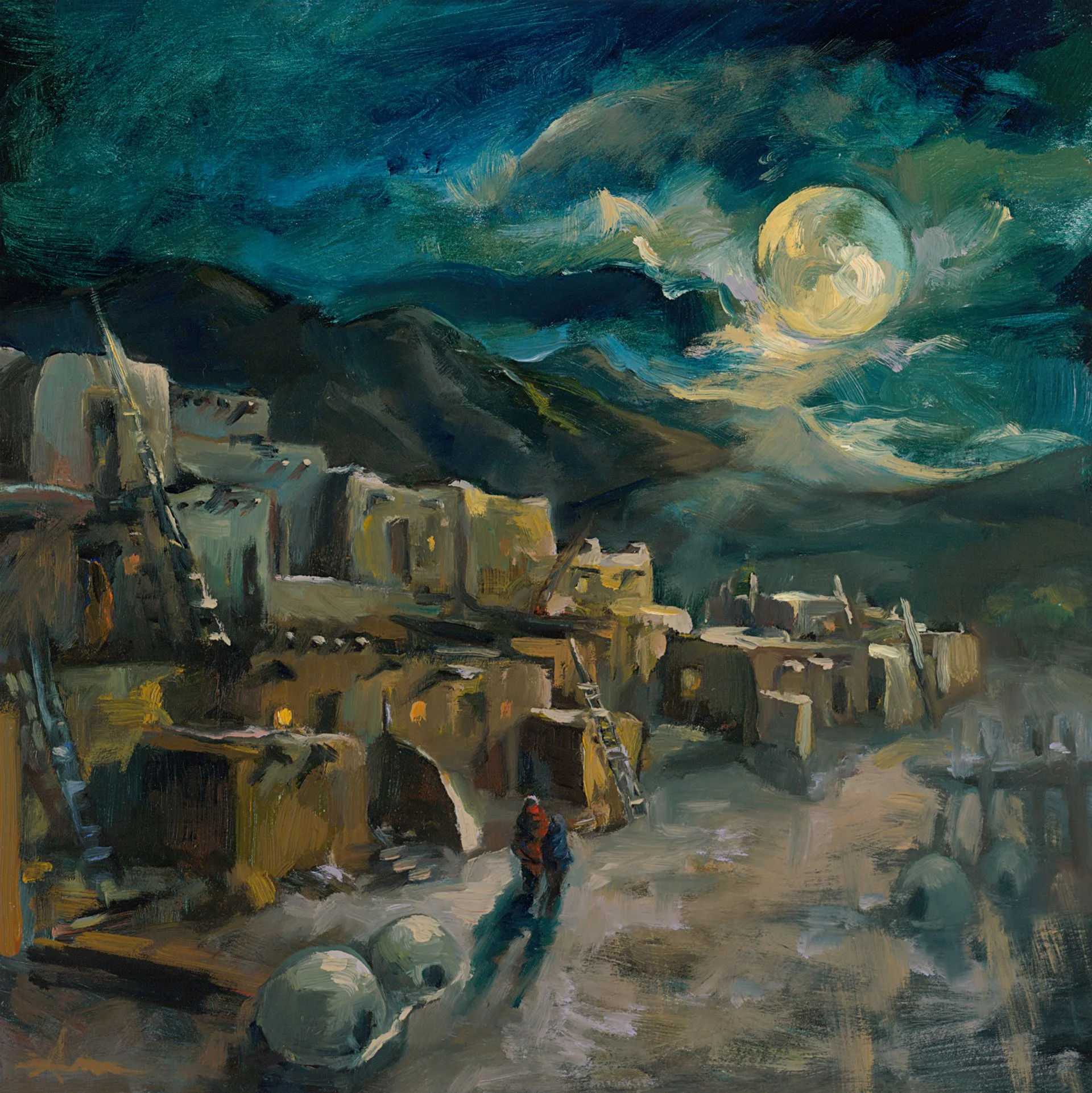 SOLD - 
Moon Indigo 
12"x12"
Oil on Canvas