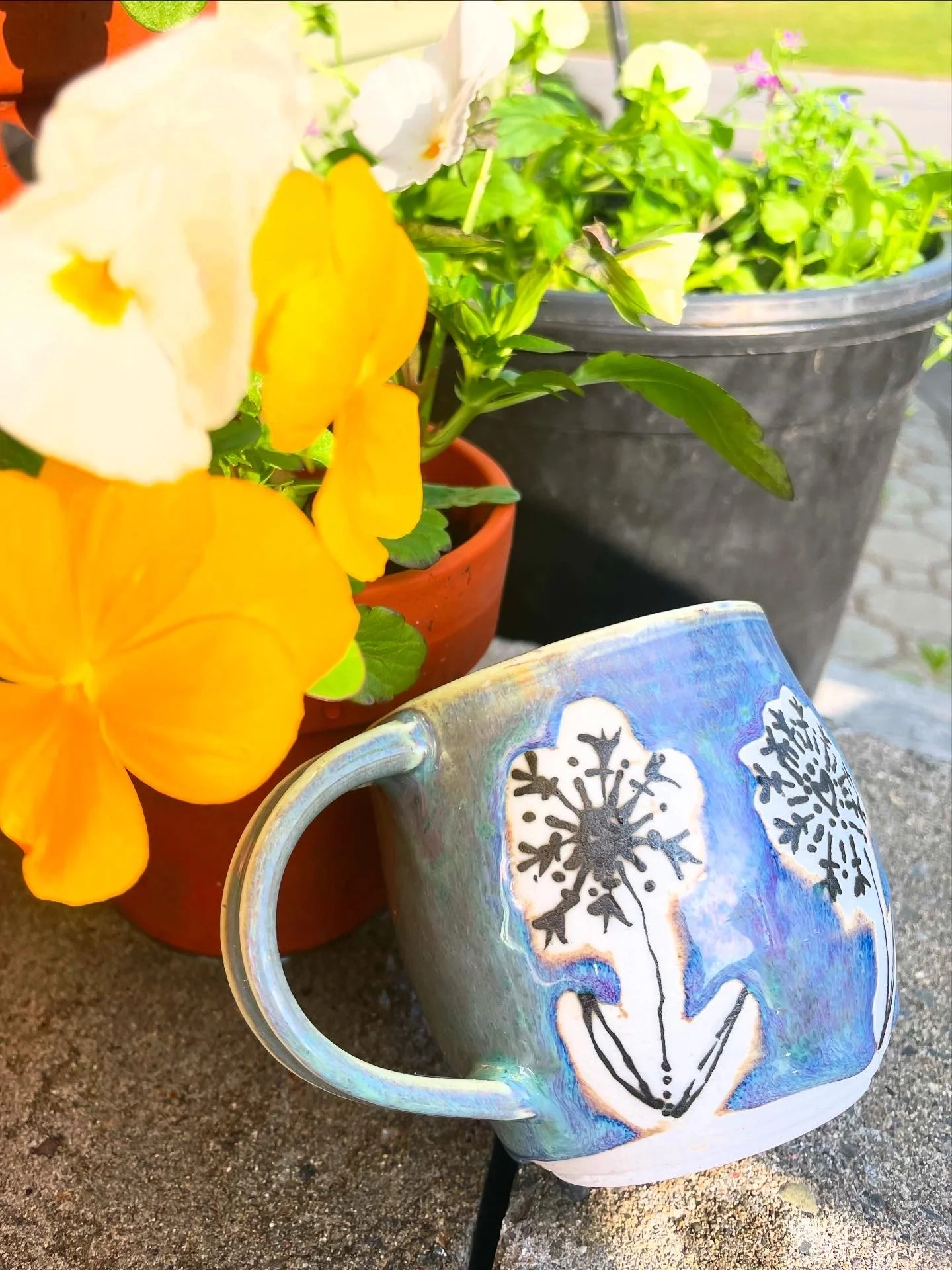 Glaze that catches the sun.