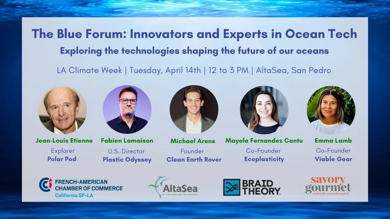 The Blue Forum: Innovators and Experts in Ocean Tech
