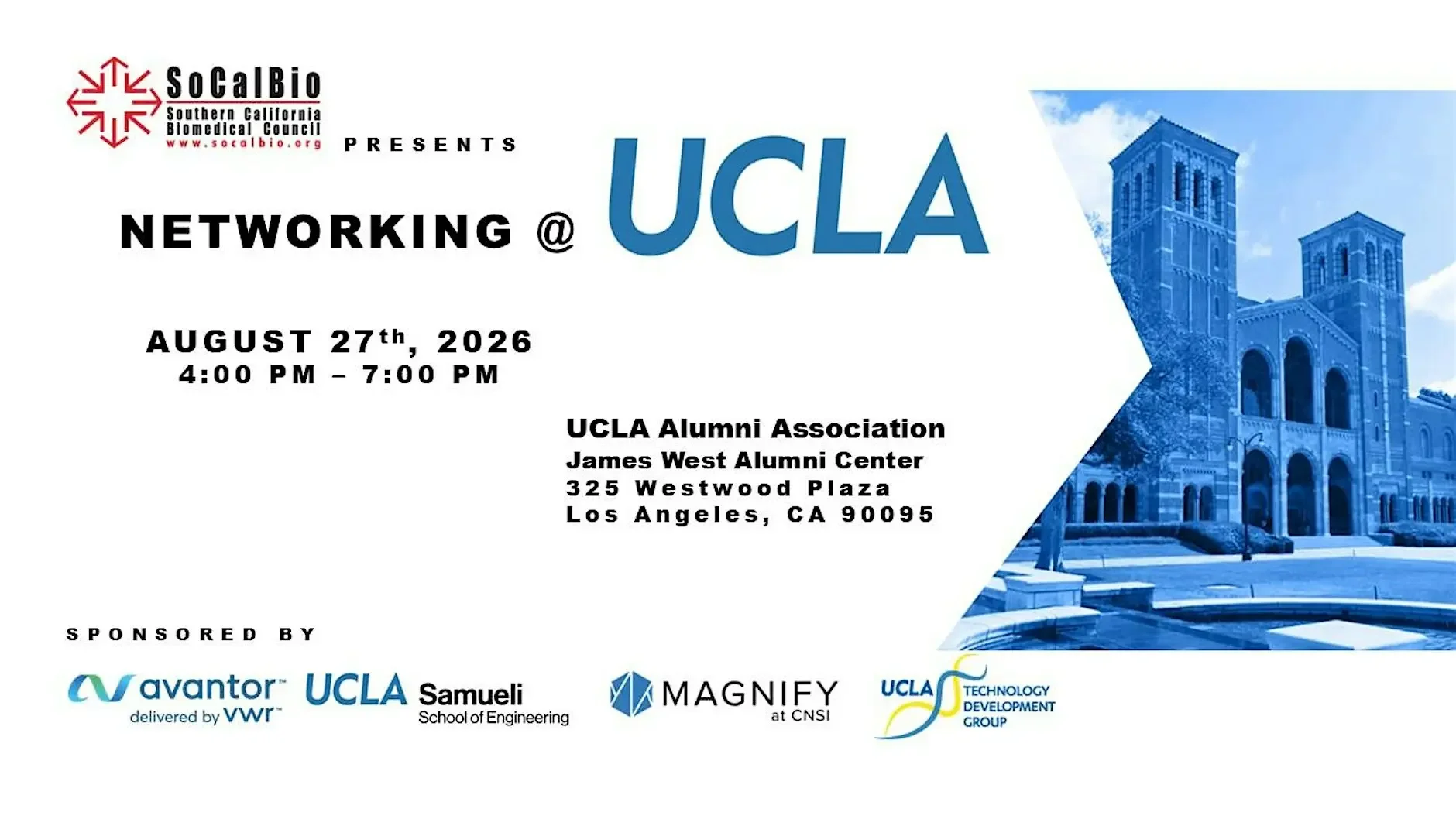SOCALBIO presents Networking @ UCLA