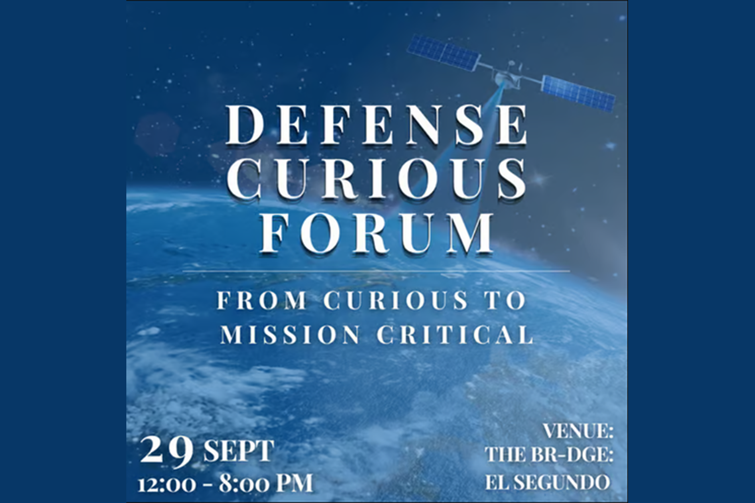 Defense Curious: From Curious to Mission Critical