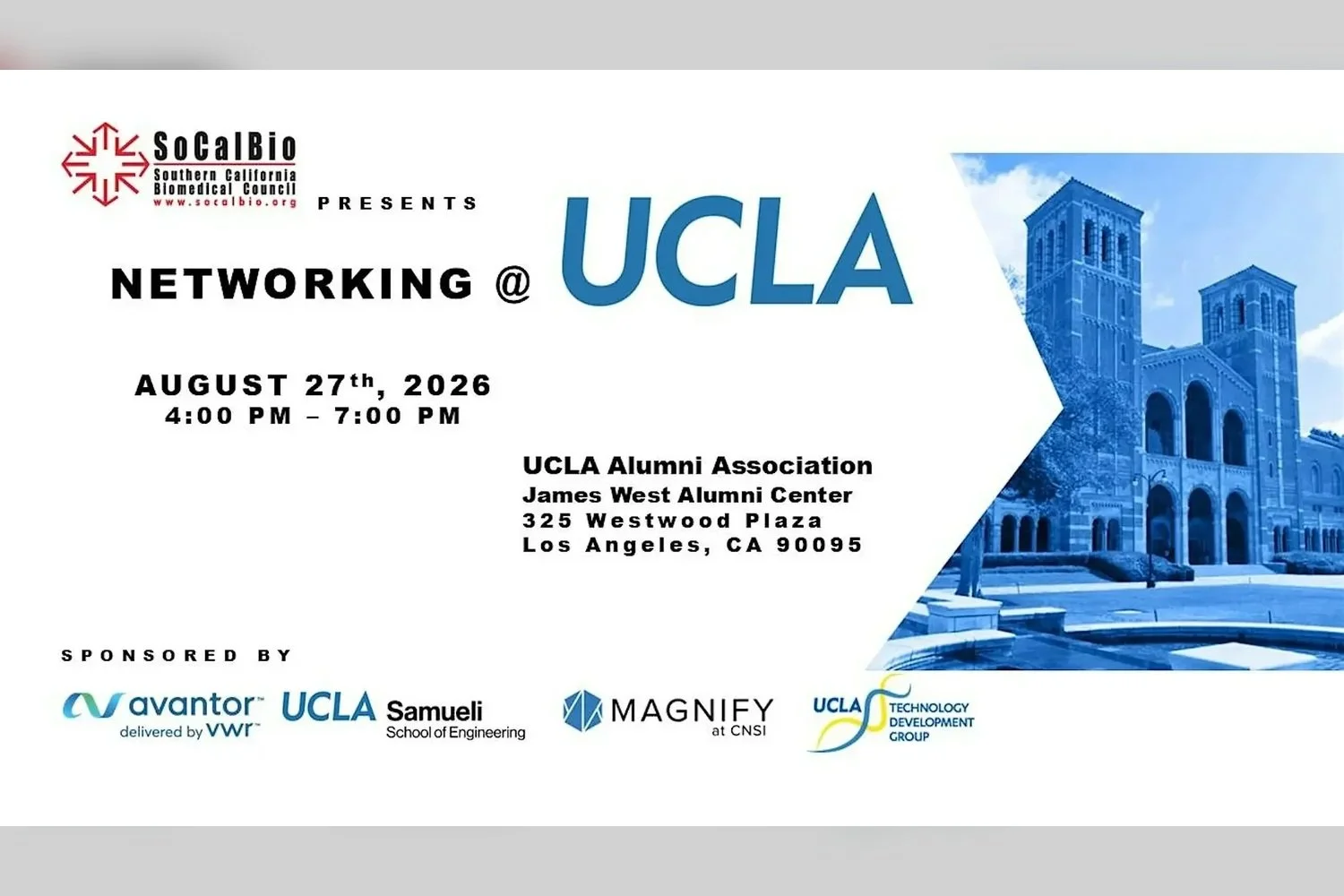 SOCALBIO presents Networking @ UCLA