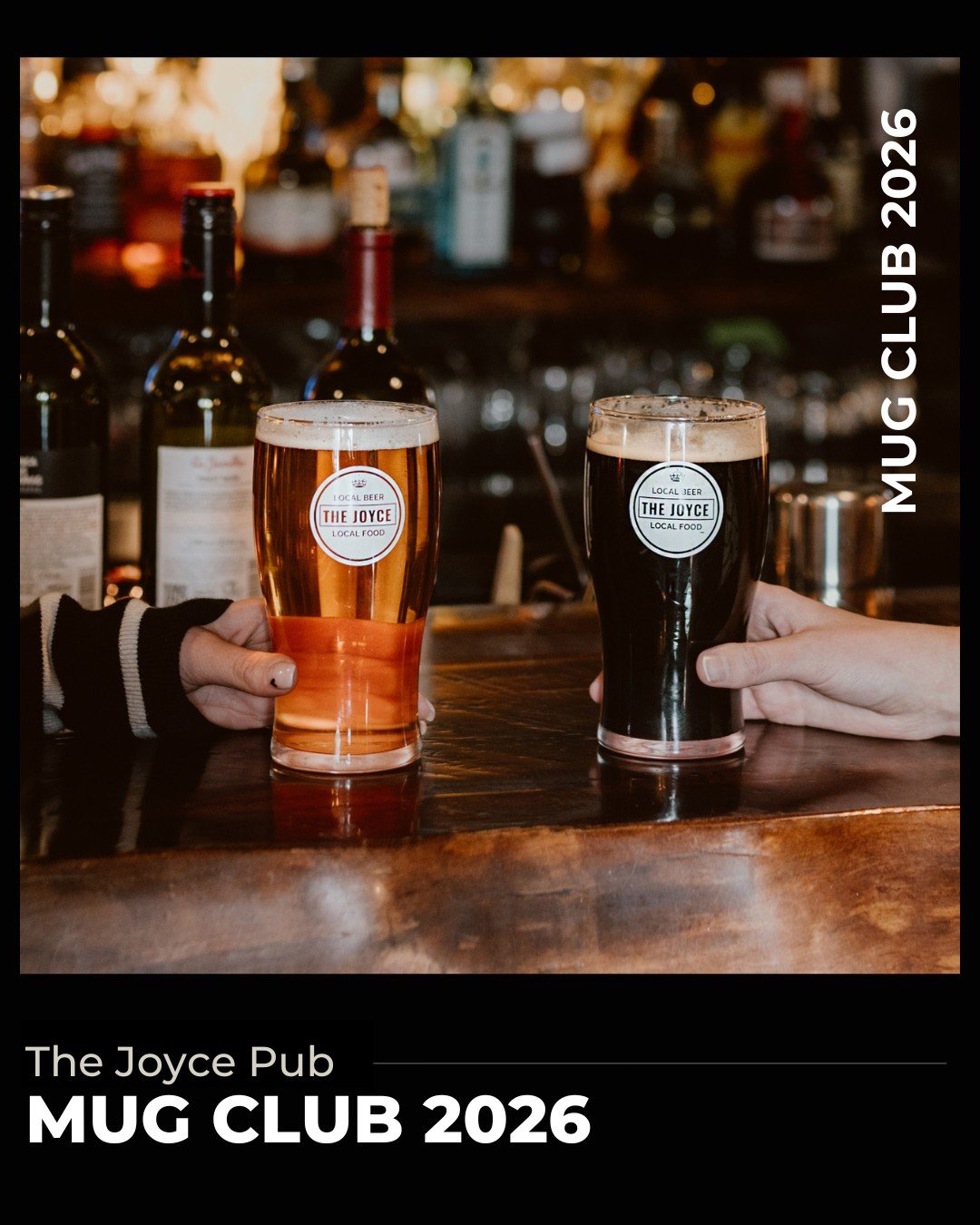 🍺 The Mug Club 2026 is here, and it's your chance to score some exclusive perks at The Joyce Pub!

For just $75 per year, you&rsquo;ll enjoy:
✨ Discounted draught beer served in our exclusive Mug Club glasses
🍽️ 15% off food for you and up to three