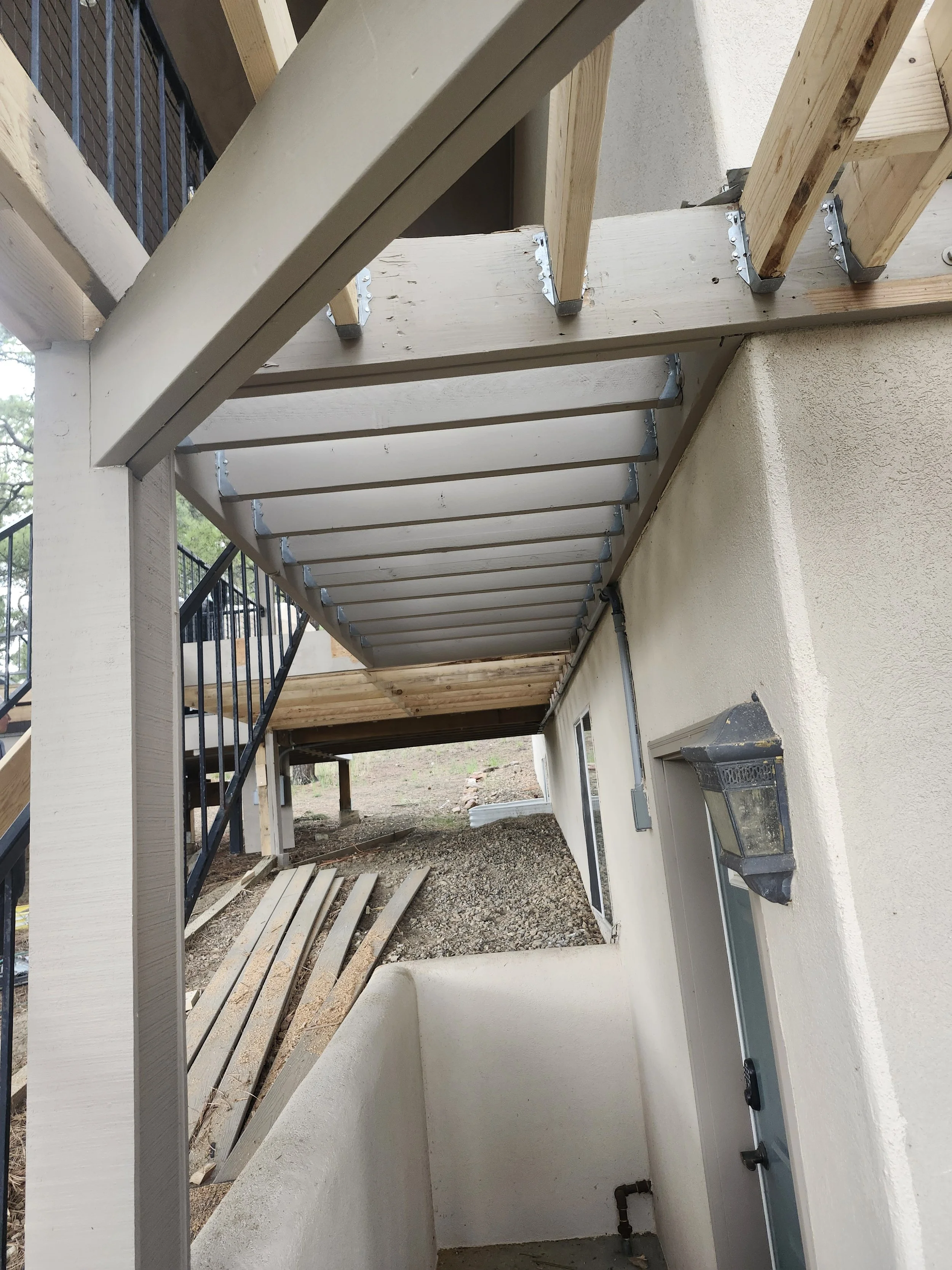 New joist painted to match