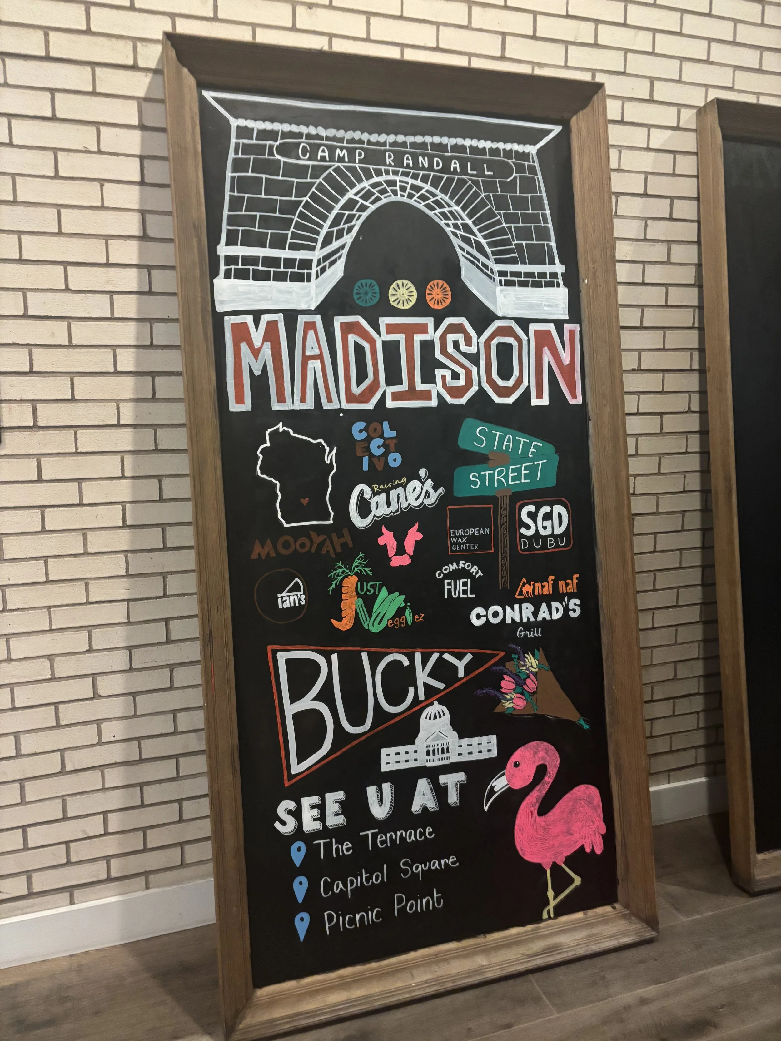 Chalkboard art done for Hub Madison