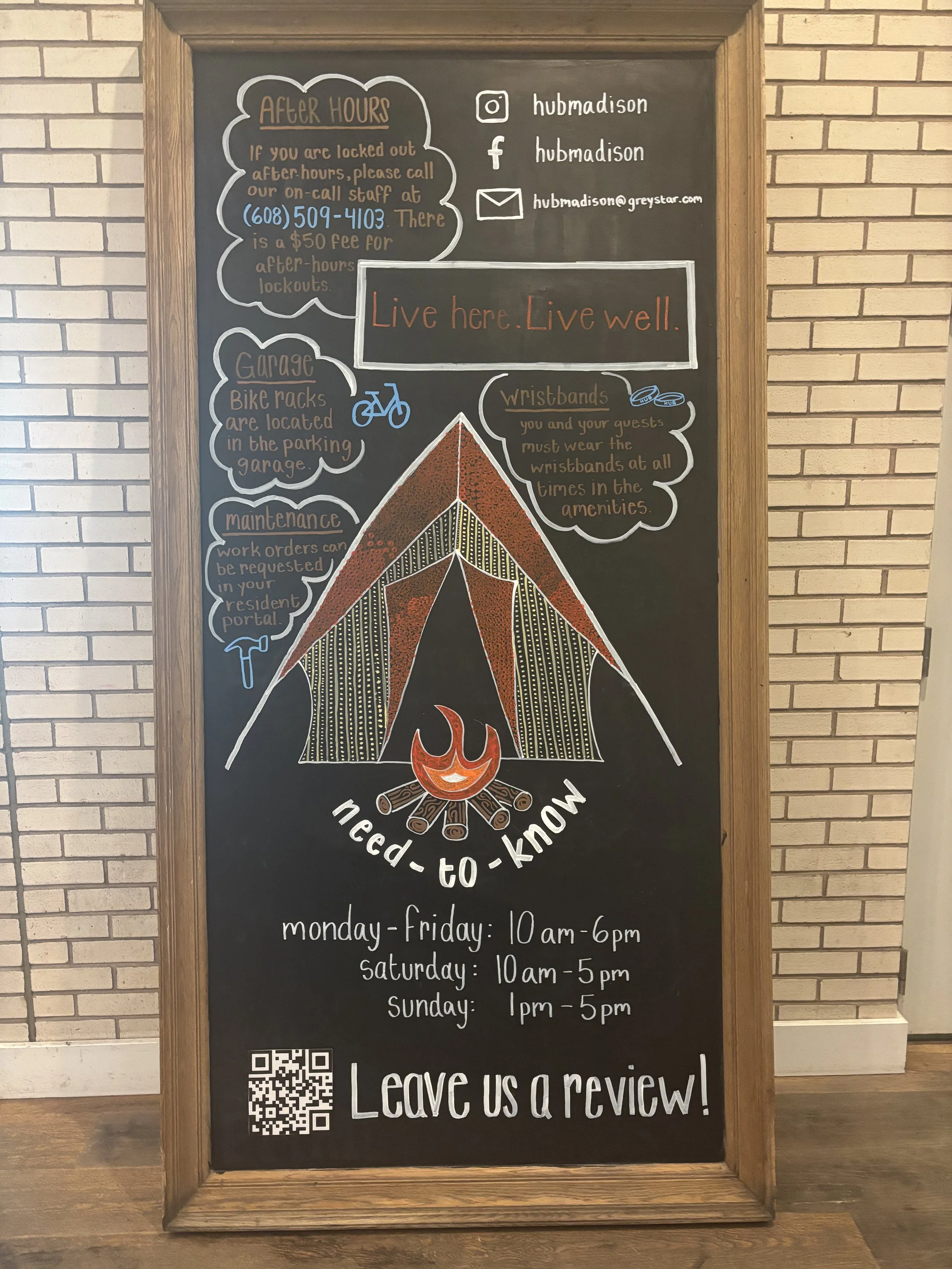 Chalkboard art done for Hub Madison