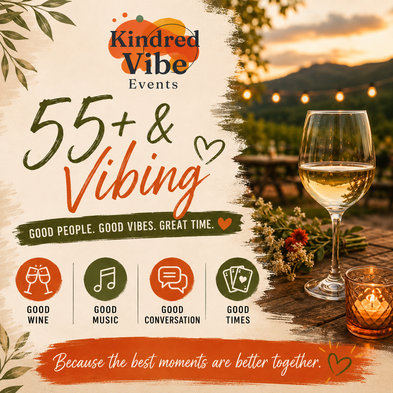 55+ &amp; Vibing: A Private Kindred Gathering 
