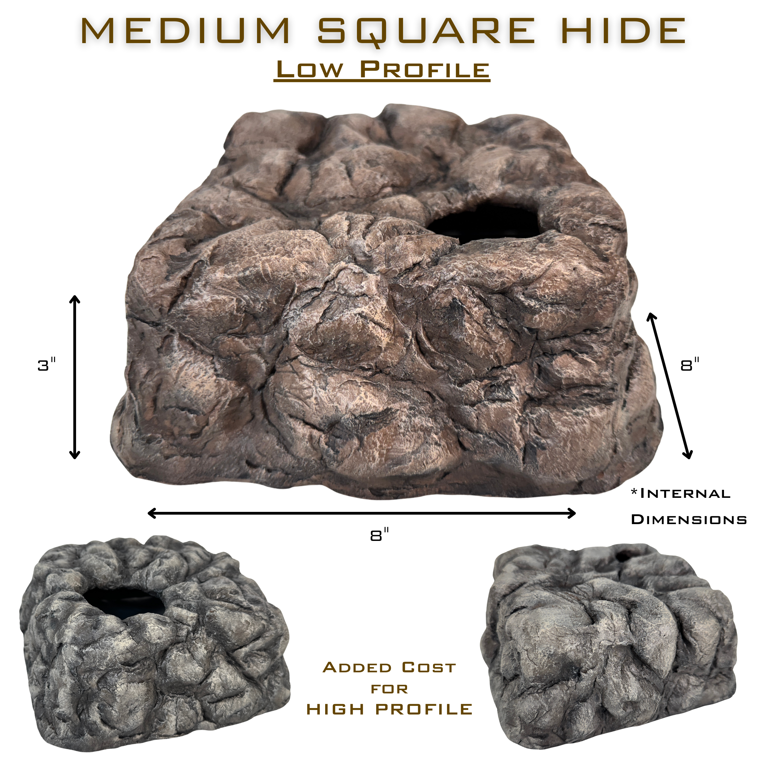 Custom Realistic Rock Hide- Medium Square