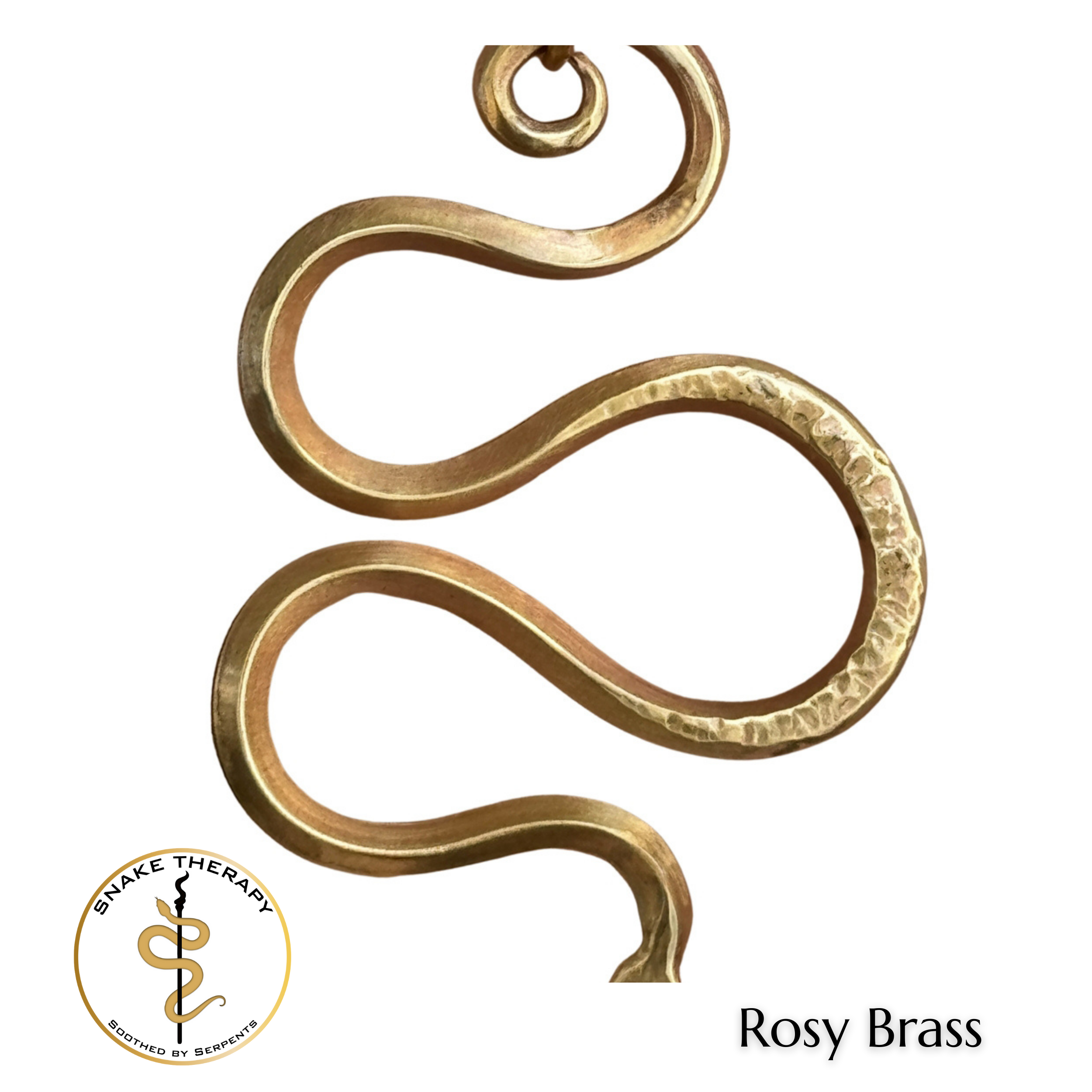 Hammered Metal Snake Pendant (Style 1)