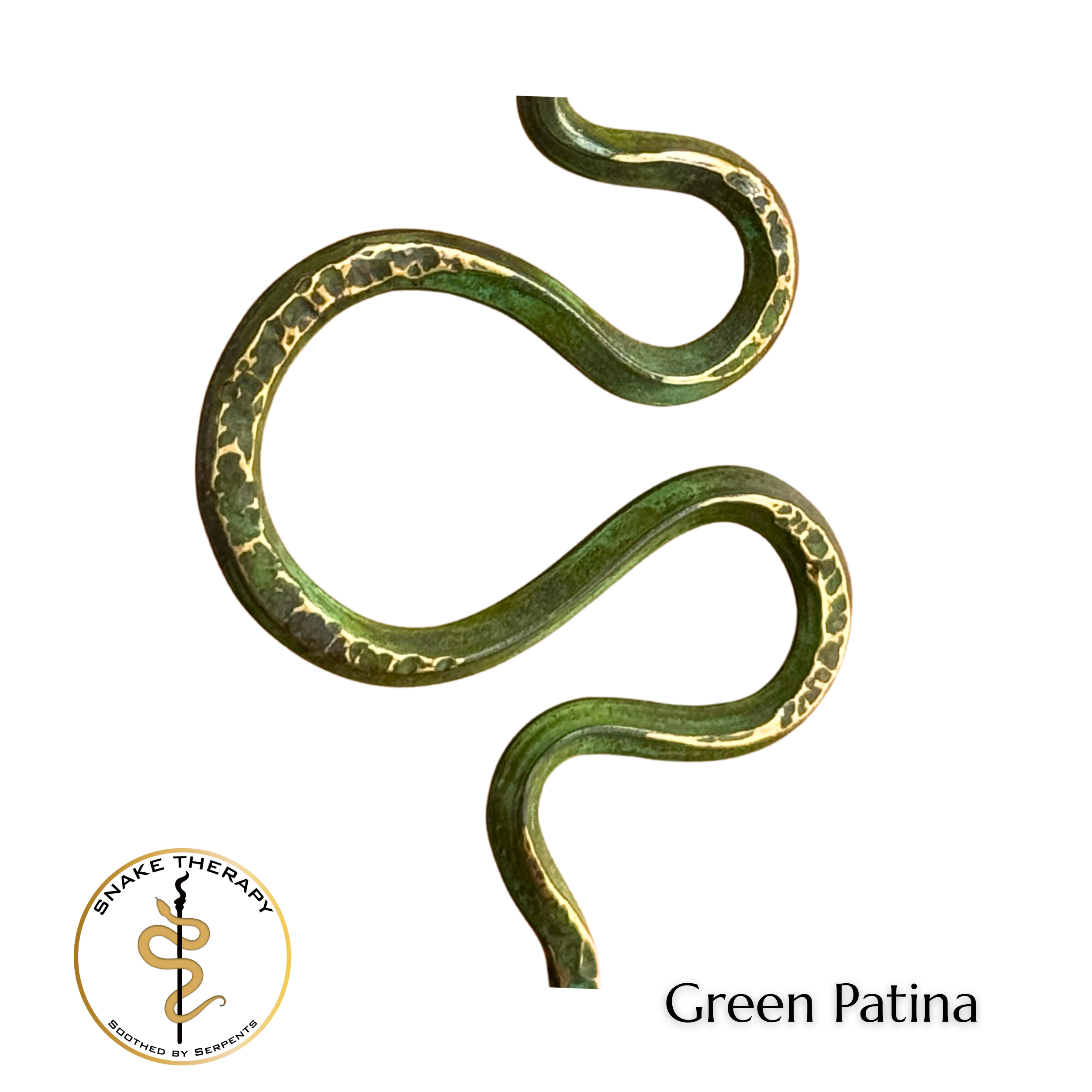 Hammered Metal Snake Pendant (Style 1)