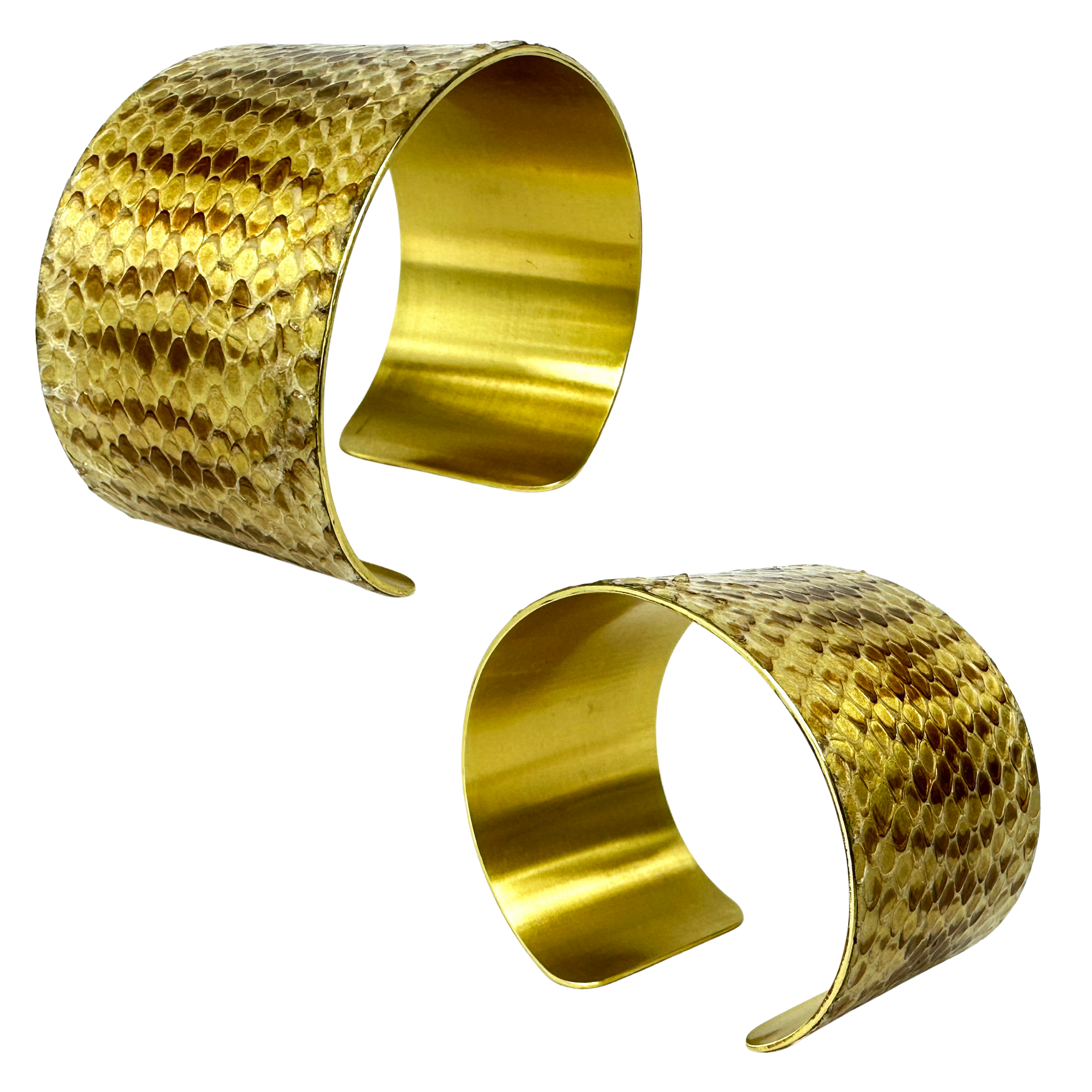 Brass Snake Shed Cuff: Tarahumara Mountain Kingsnake