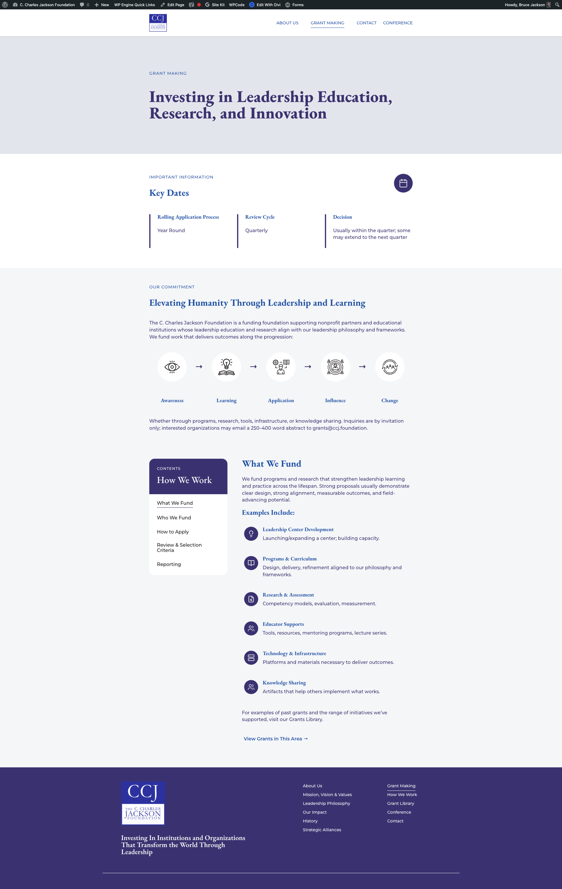What we fund wireframe