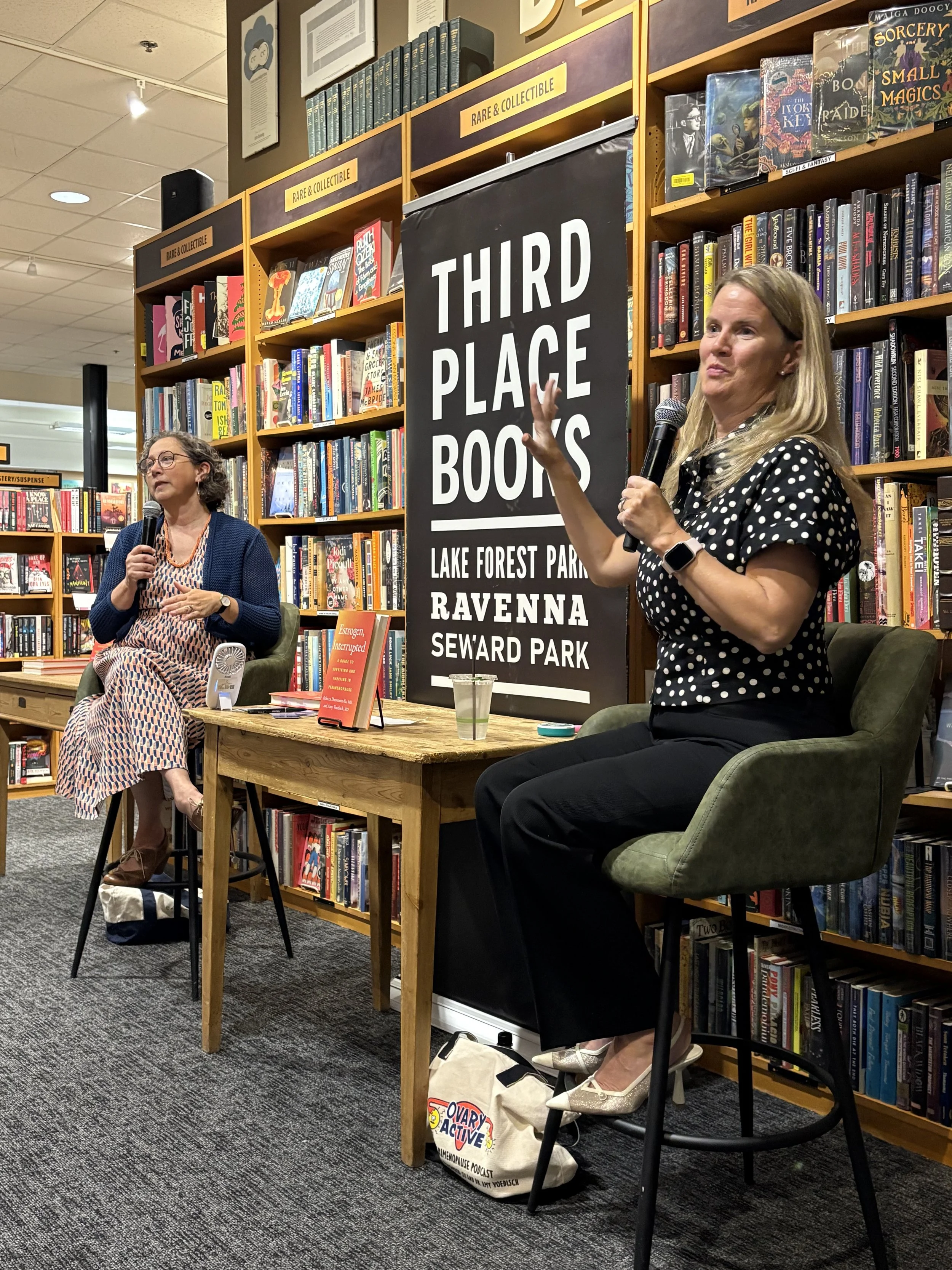 The Doctors speaking at the Estrogen, Interrupted event at Third Place Books