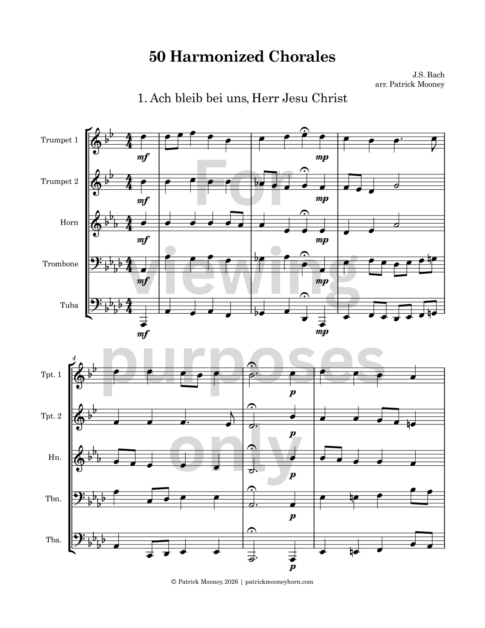 Bach, J.S., arr. Mooney - 50 Harmonized Chorales (Watermark).png