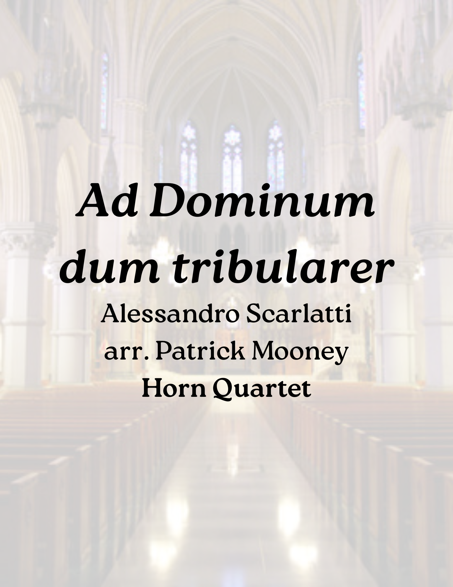 Ad Dominum dum tribularer