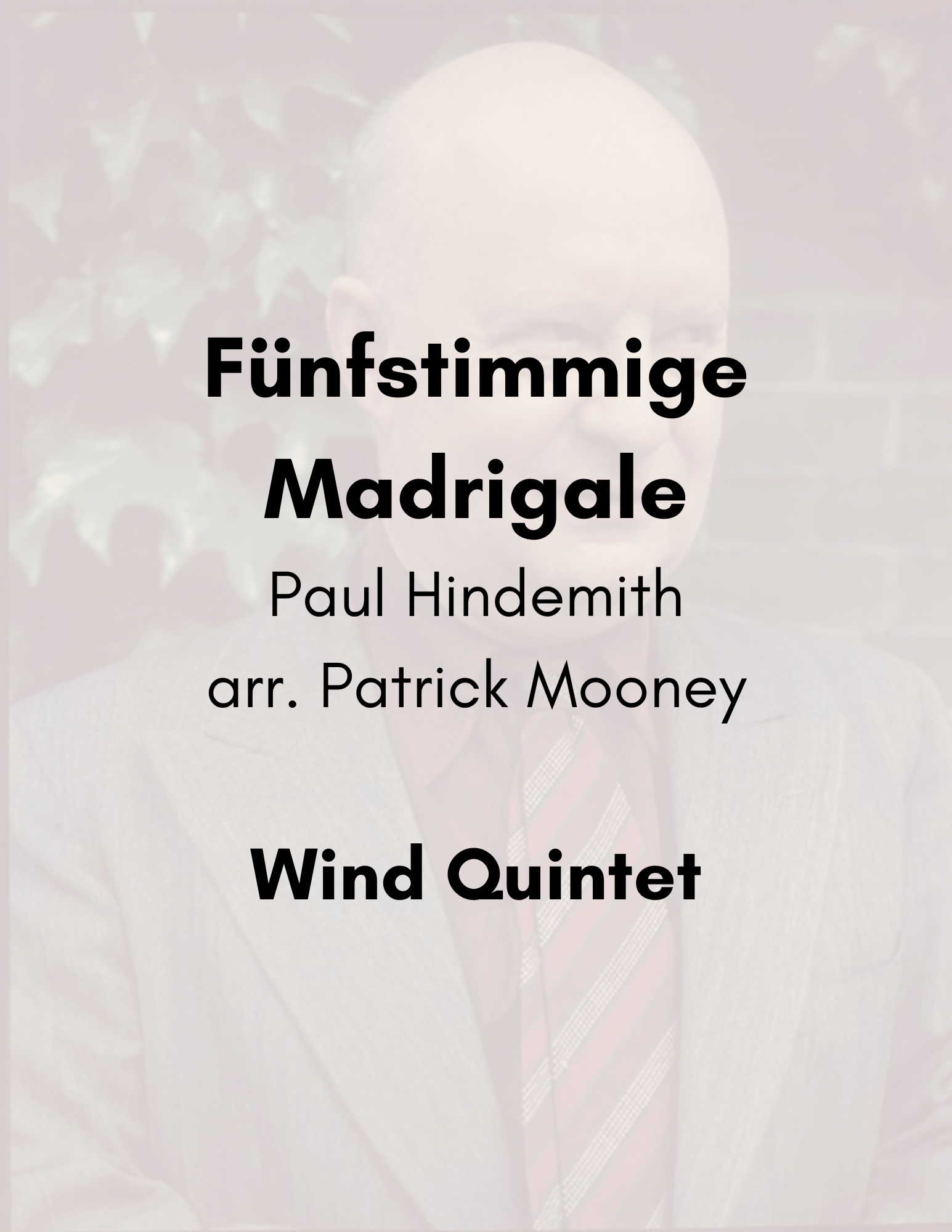 Hindemith, arr. Mooney - Fünfstimmige Madrigale (Poster).png