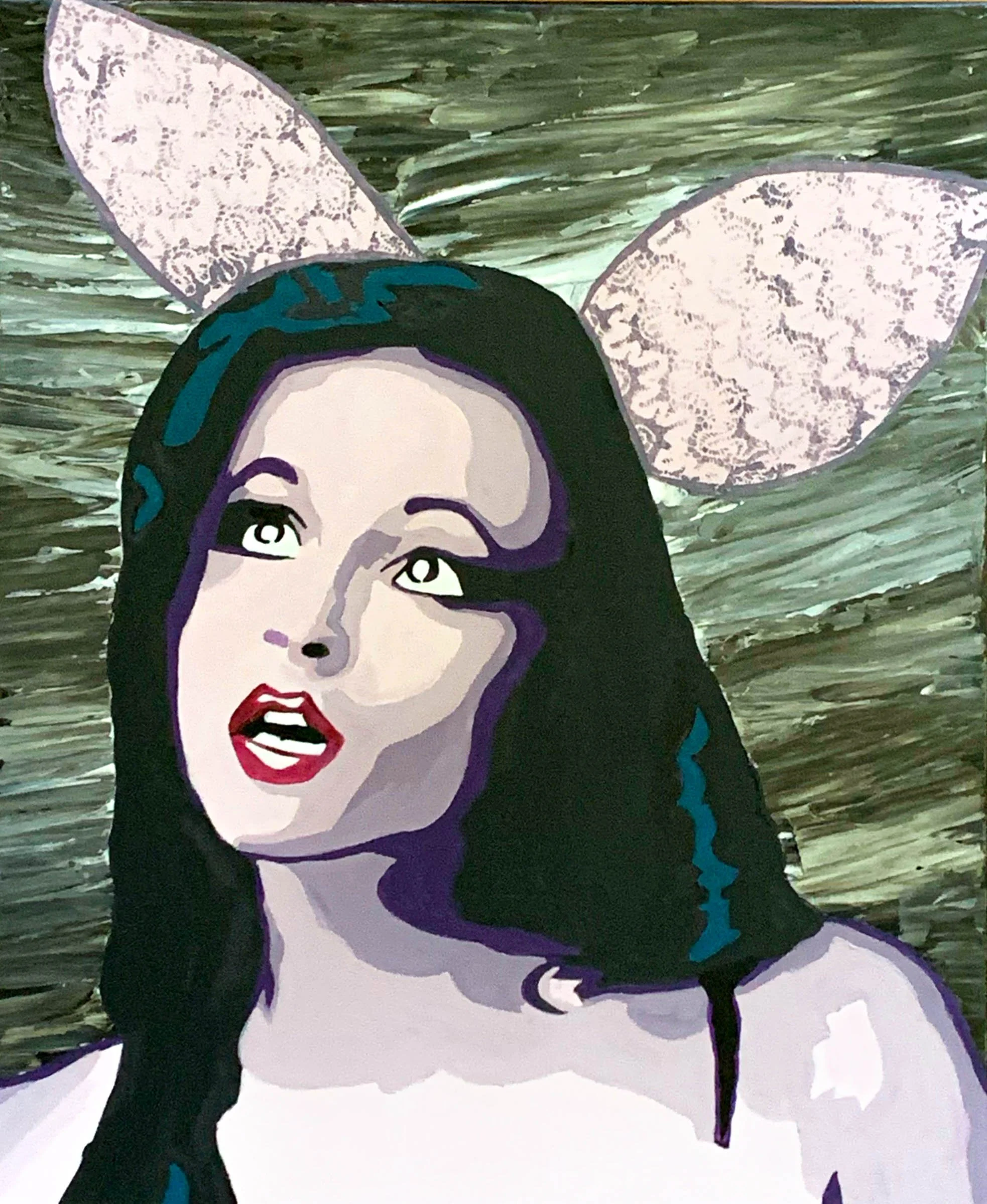 Fairy God Bunny - Acrylic on Canvas 
Private Collector Joliet, IL 