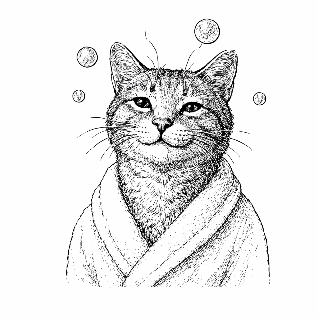 Cat grooming bath or full body groom