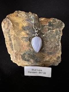 Blue Lace Agate Pendant