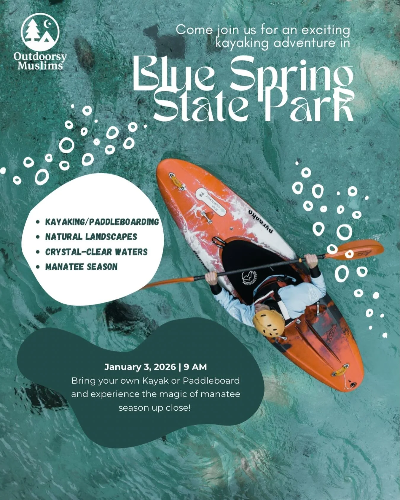 Winter paddle during manatee season 🐋 
Please note ⚠️ No rentals available &mdash; BYO kayak or paddleboard! Carpooling is encouraged! 

📍 Launch: French Ave public boat ramp
(Link in bio / map in comments)