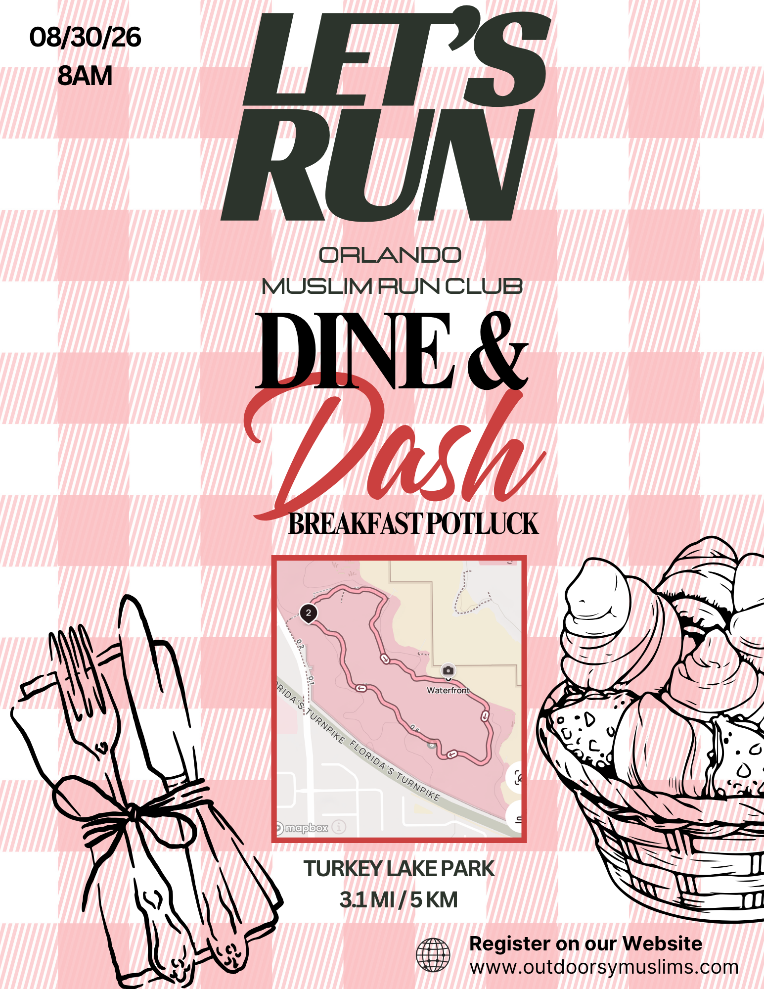 Orlando Muslim Run Club: 🧺 Dine &amp; Dash (Summer Series)