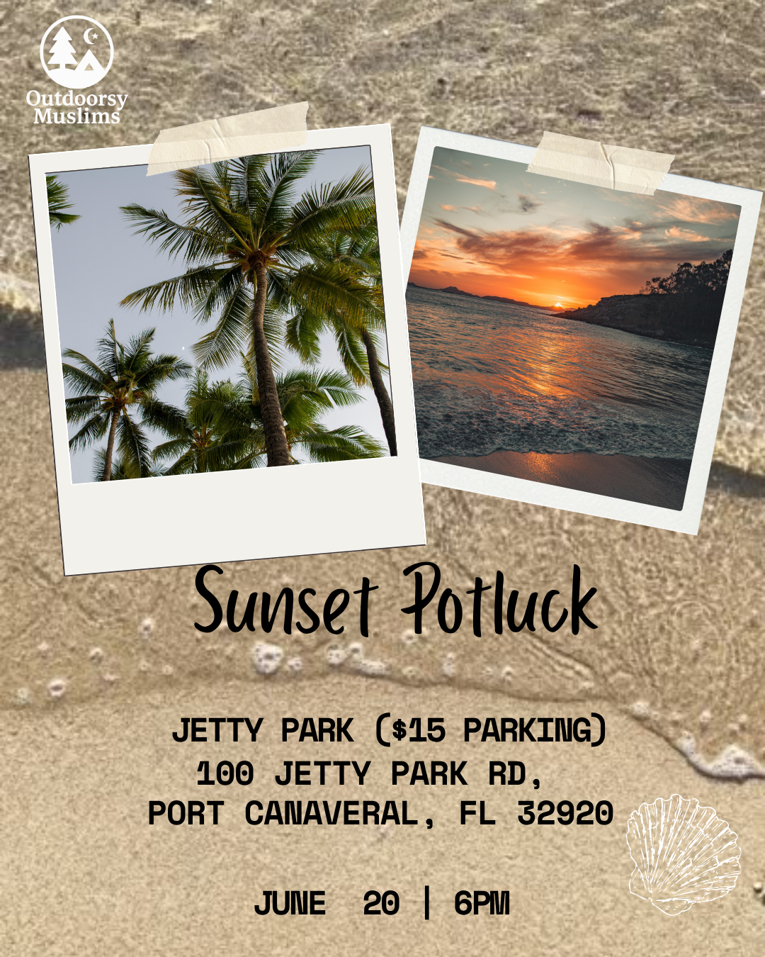 Outdoorsy Muslims' Beach Potluck