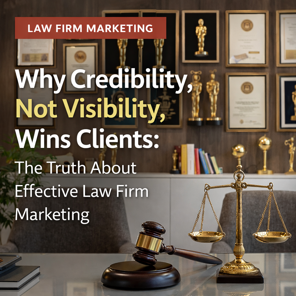 Why Credibility, Not Visibility, Wins Clients: The Truth About Effective Law Firm Marketing
