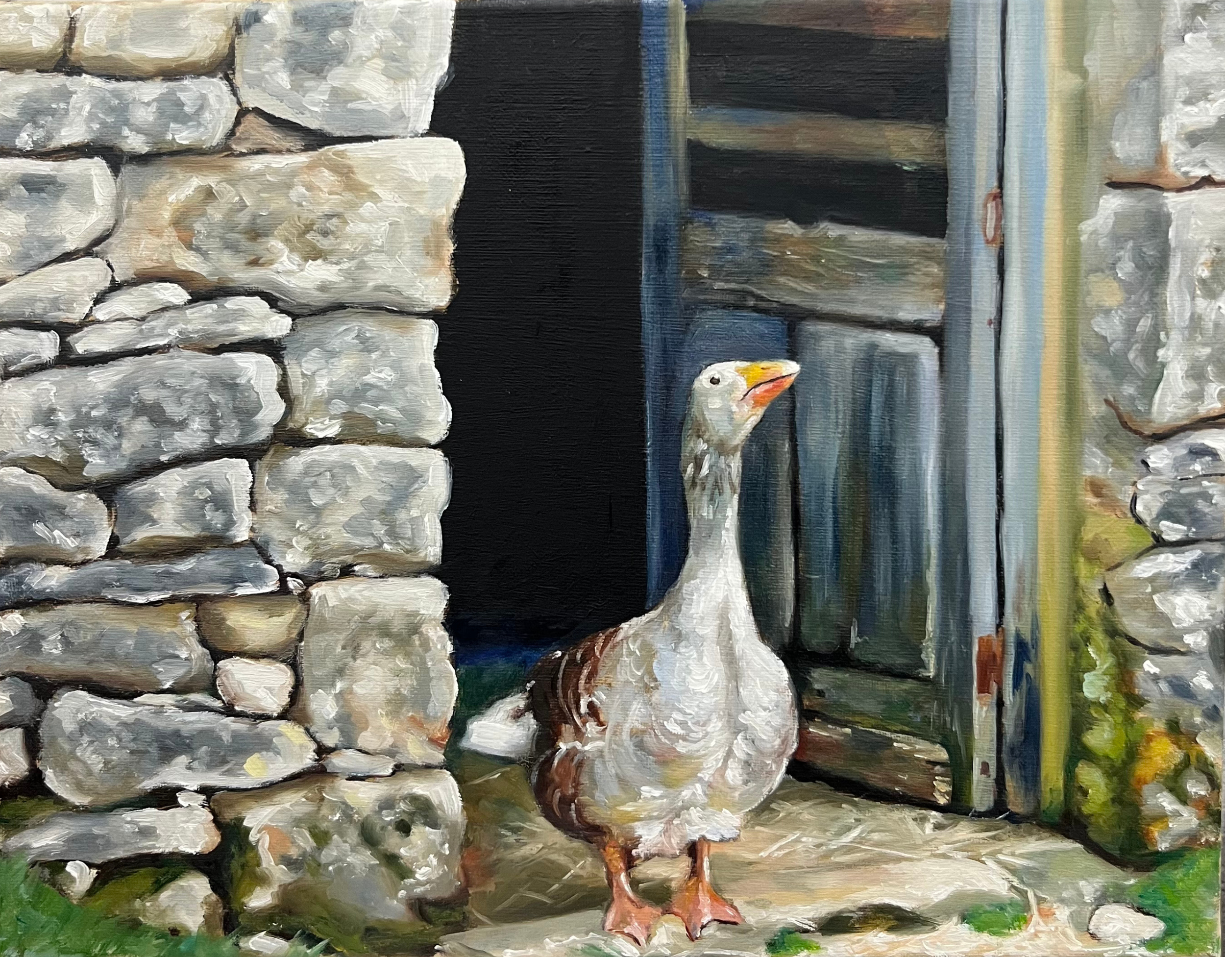 Home Owner Goose, Oil on Canvas