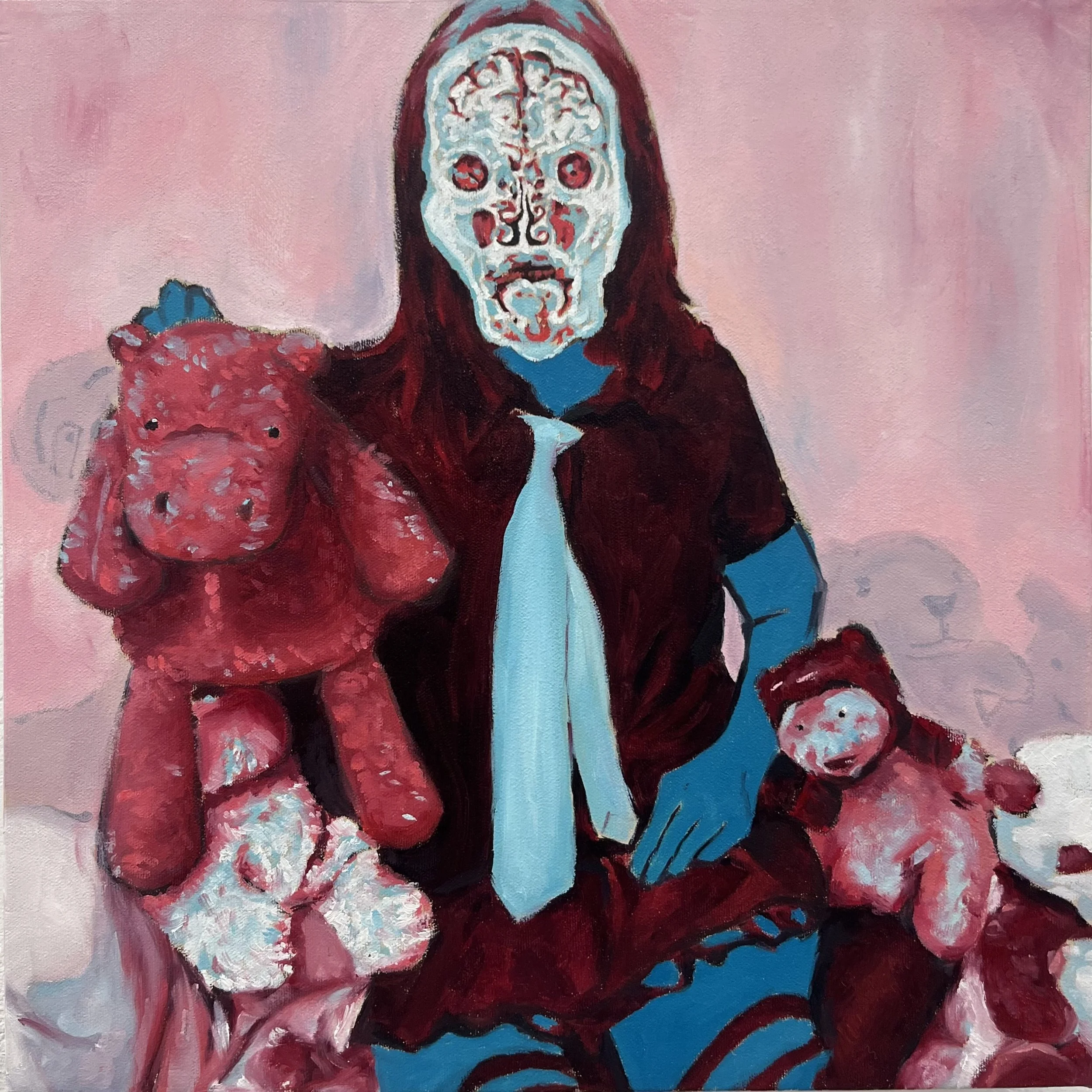 Coronal Head, 16"x16", Oil on Canvas