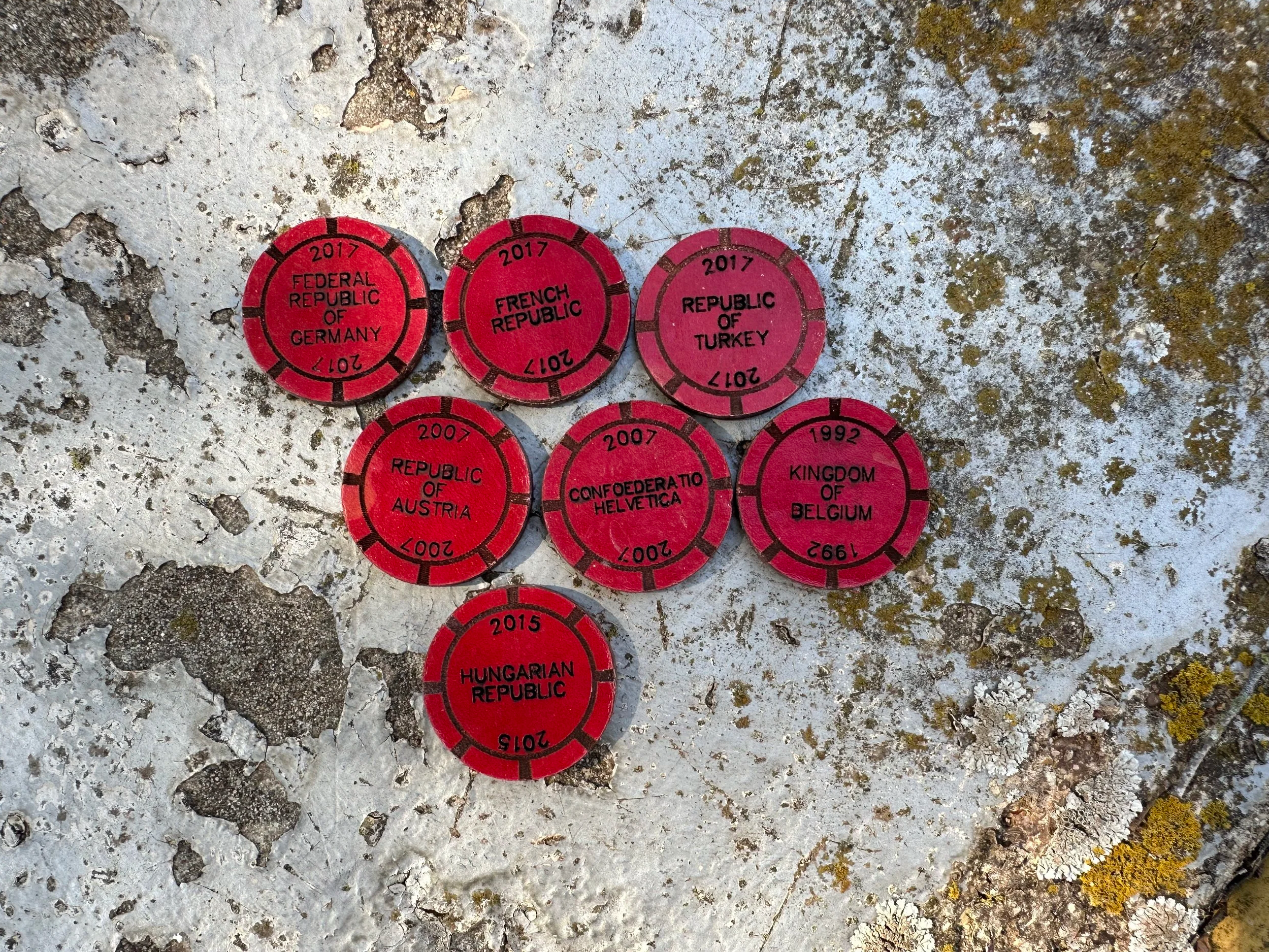 Europe Travel Chips - Red