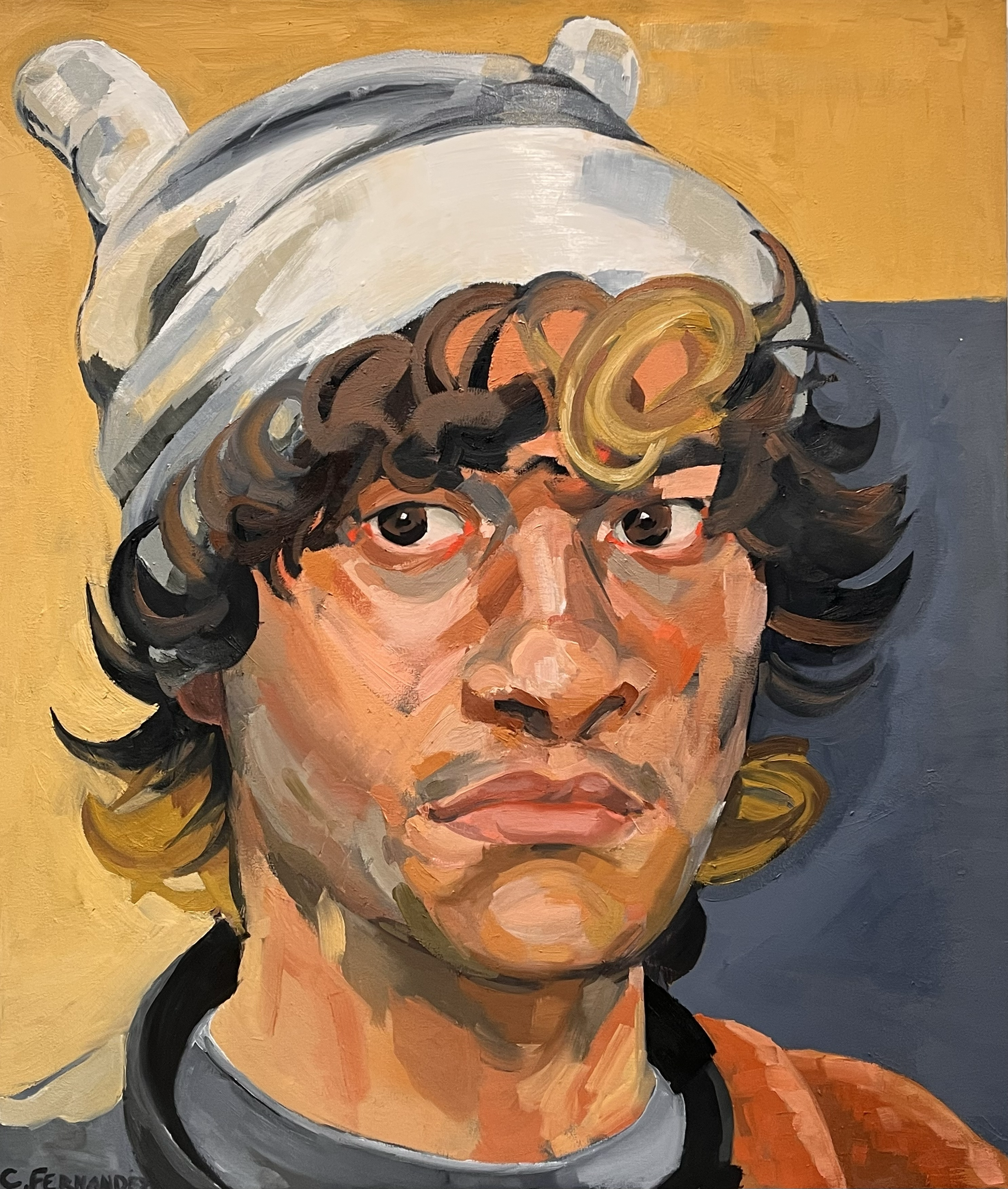 Self Portrait
34" x 40"
Oil on Canvas
March, 2025