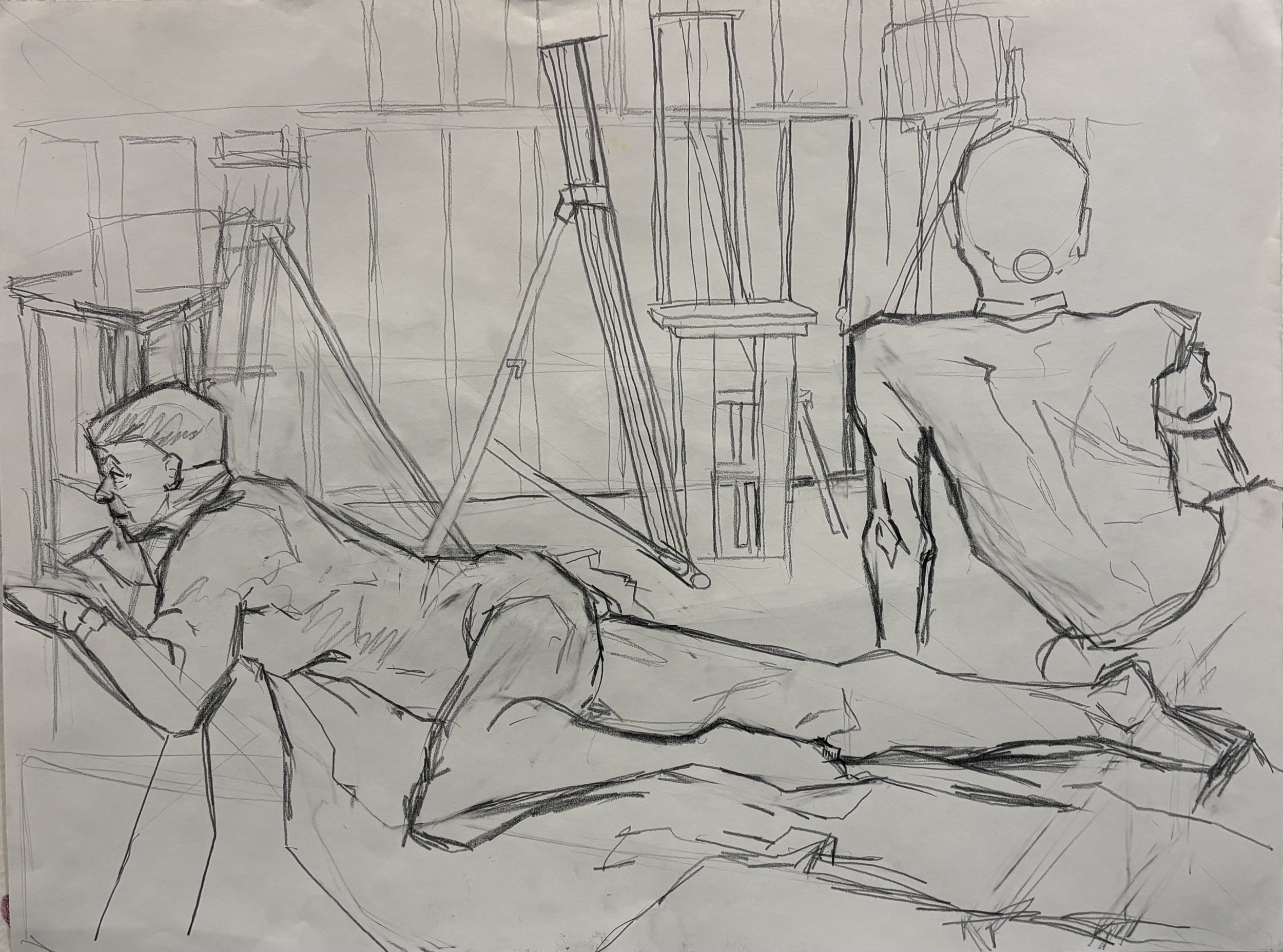 Untitled 18"x24" Graphite on Paper Fall 2025