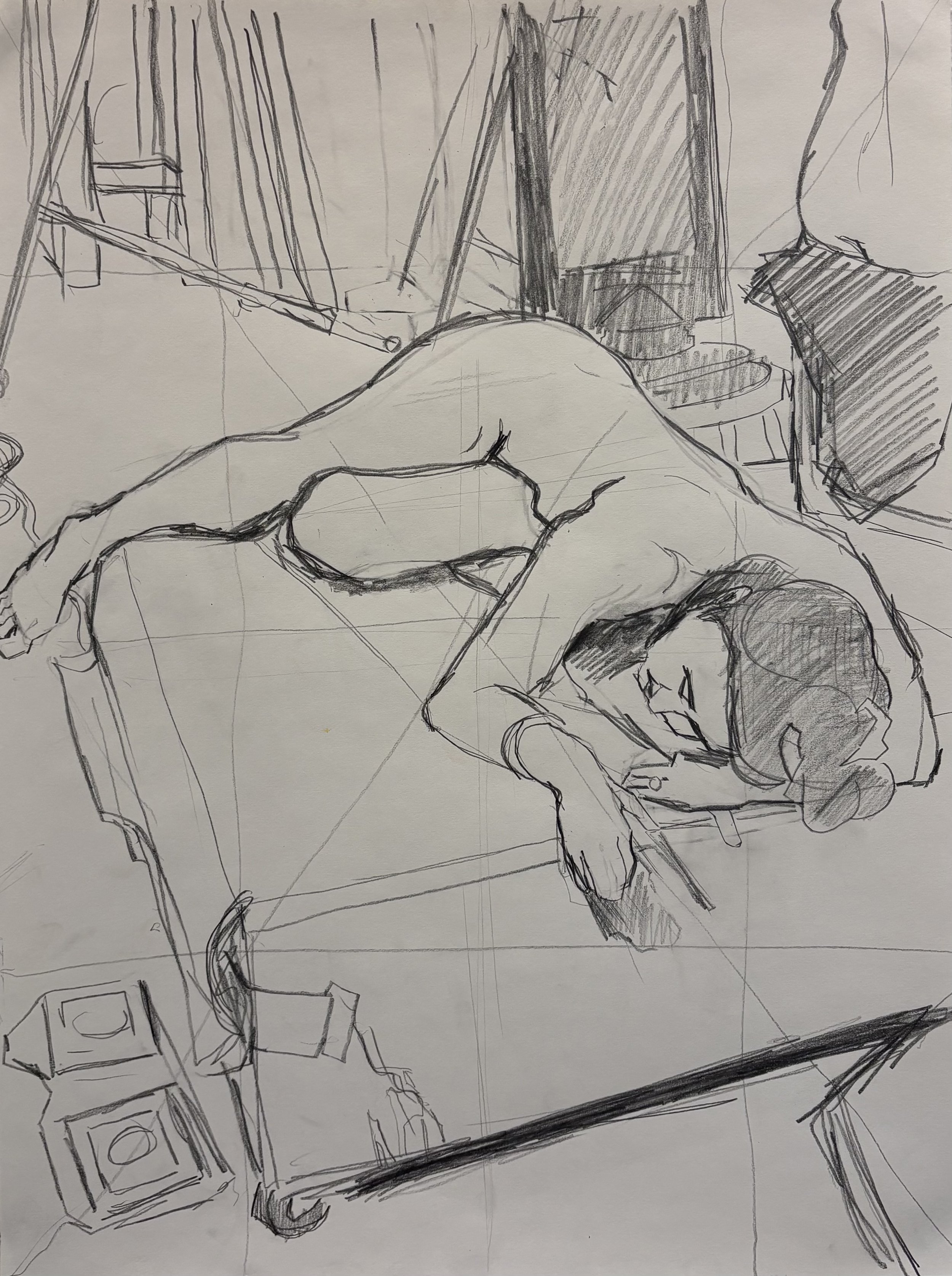 Untitled 18"x24" Graphite on Paper Fall 2025