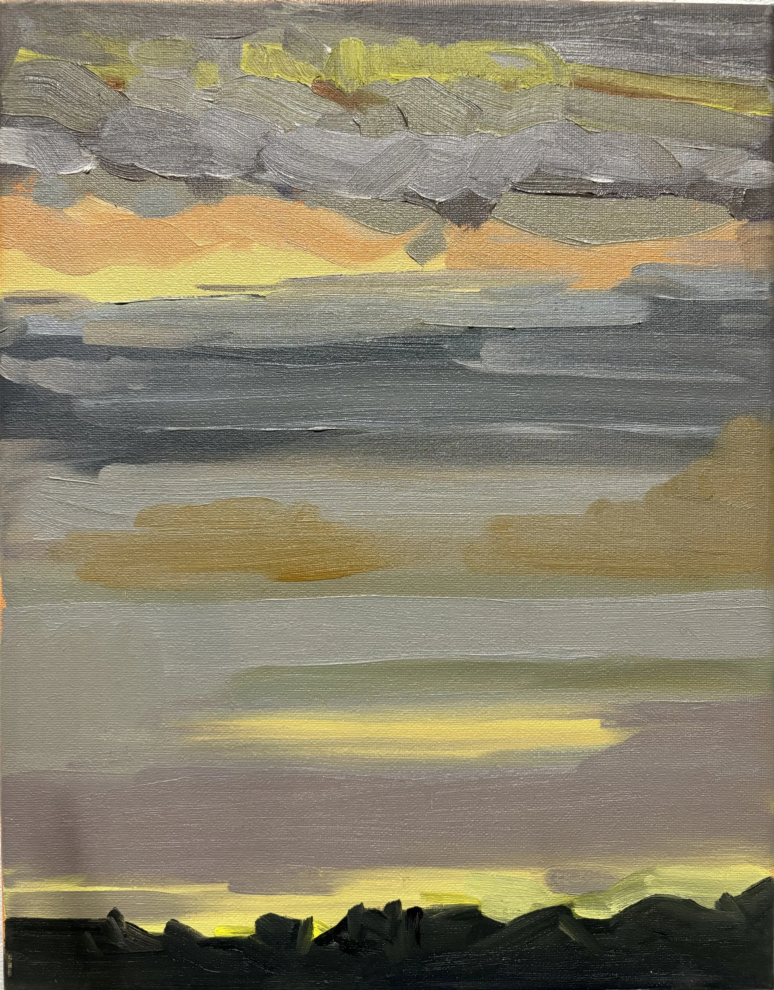 Cloudy Sky
11' x 14"
Oil on Canvas
July, 2025