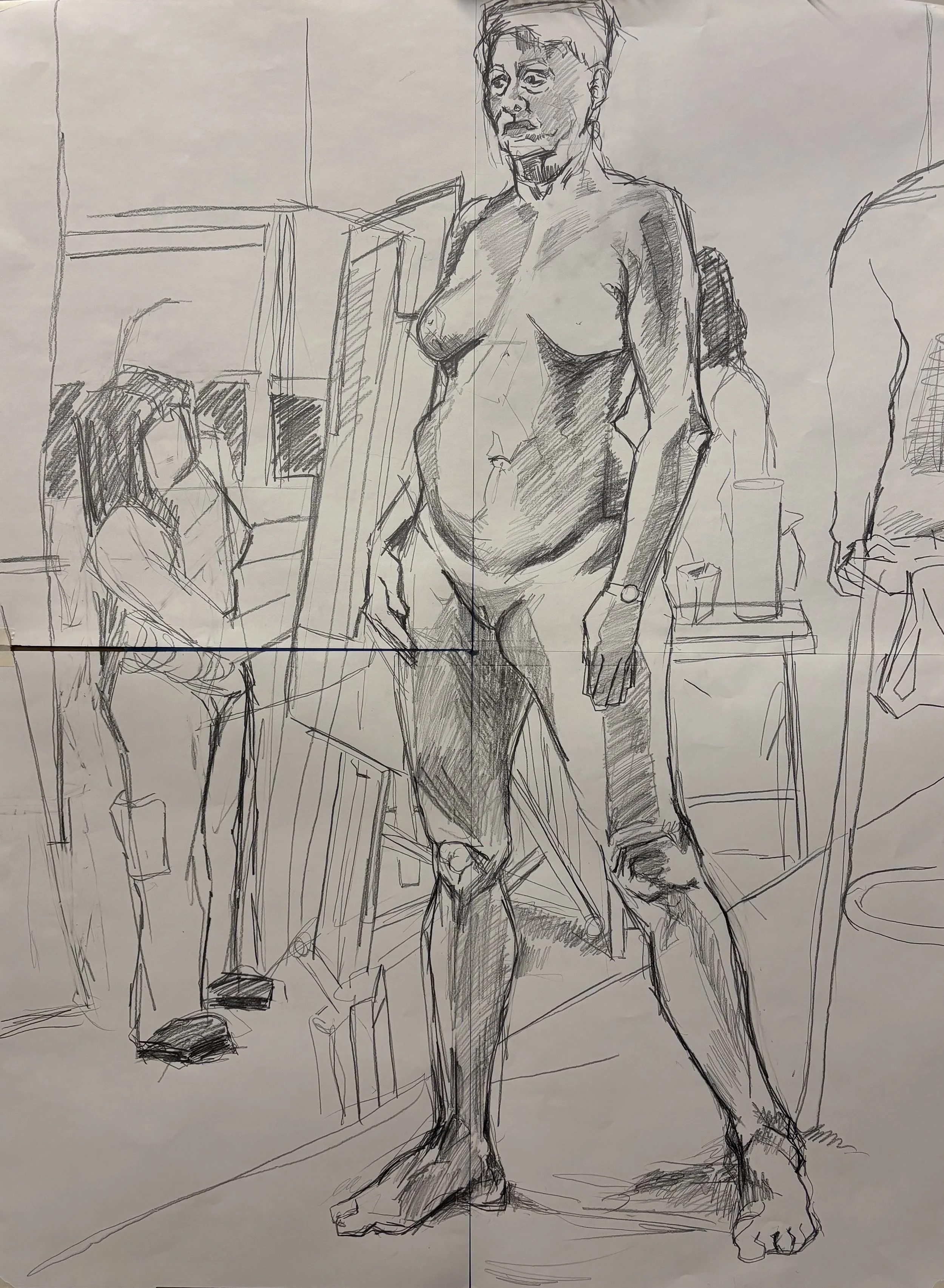 Untitled 18"x24" Graphite on Paper Fall 2025