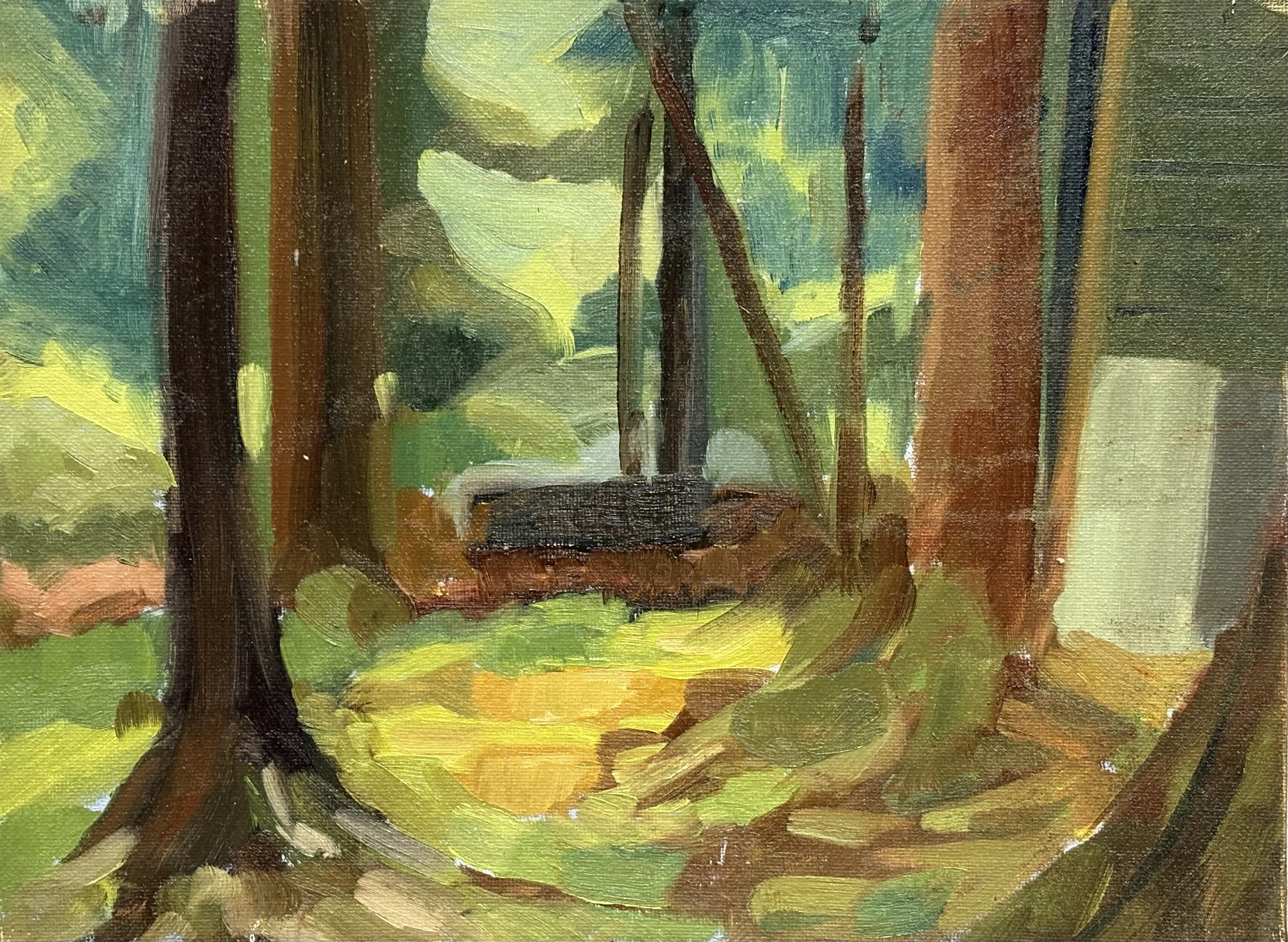 Through the Trees
9" x 12"
Oil on Canvas
June, 2025