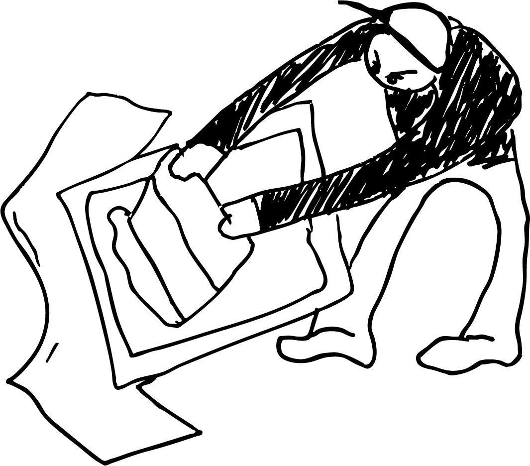 A person taking a photograph or looking at a computer screen with a camera, with a reflective surface or monitor in front of them.