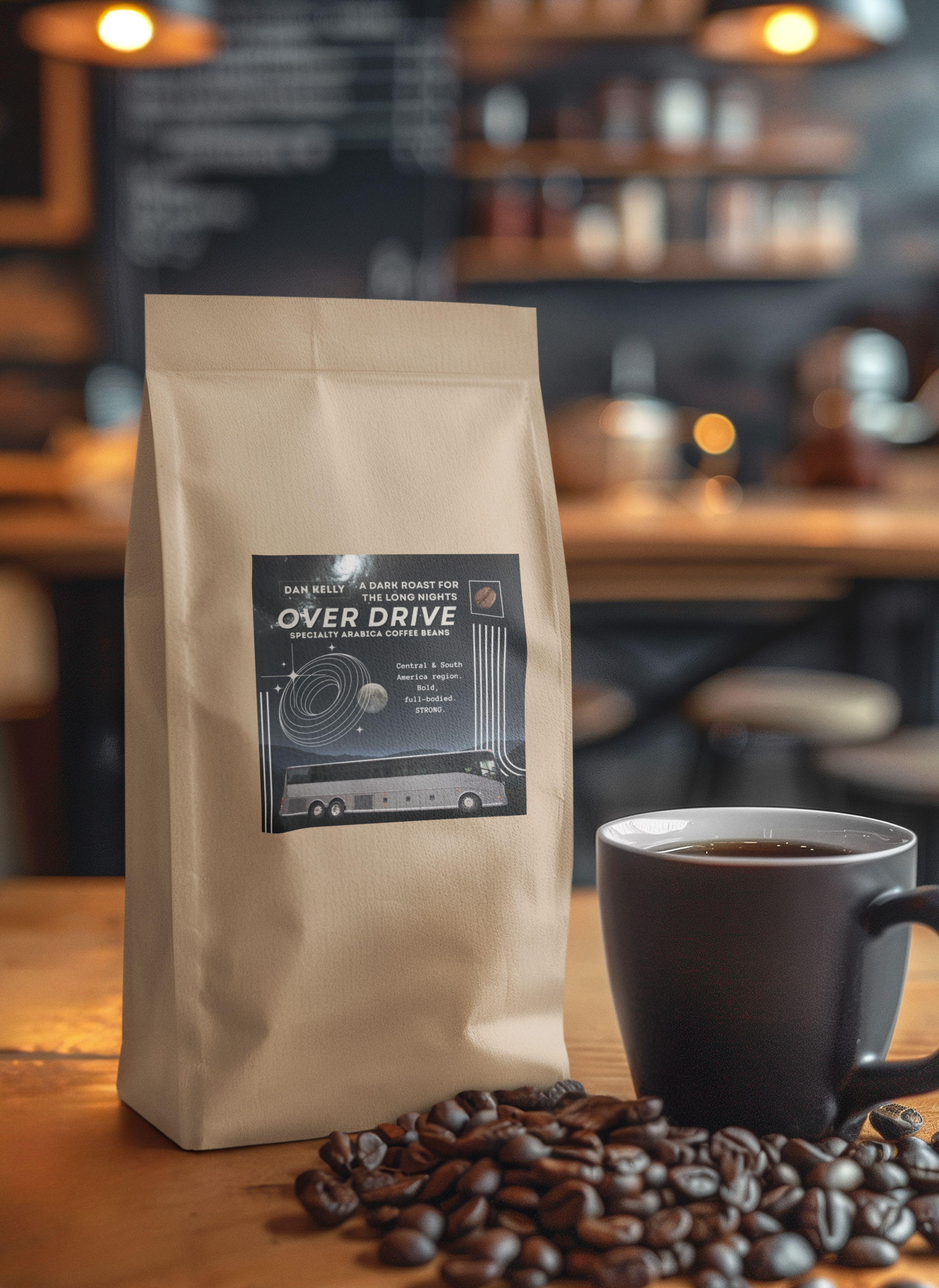 Overdrive Dark Roast Coffee Beans - STRONG!
