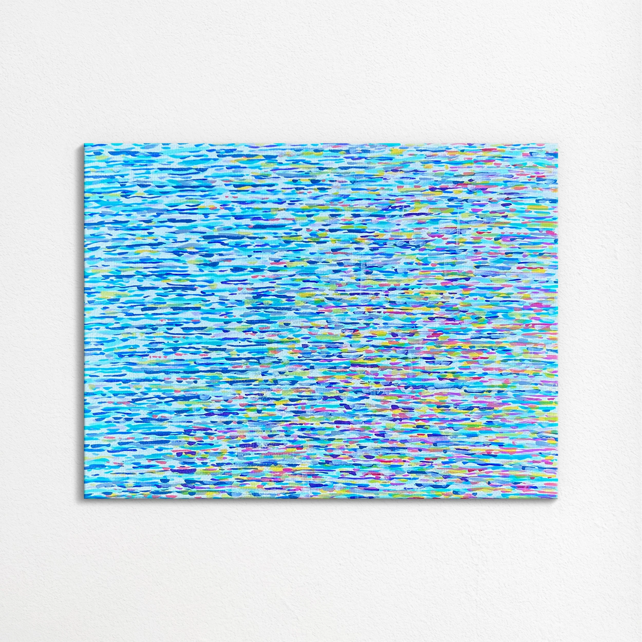 'Pond in Bloom' (2025) 
Acrylic on canvas board 
8x10