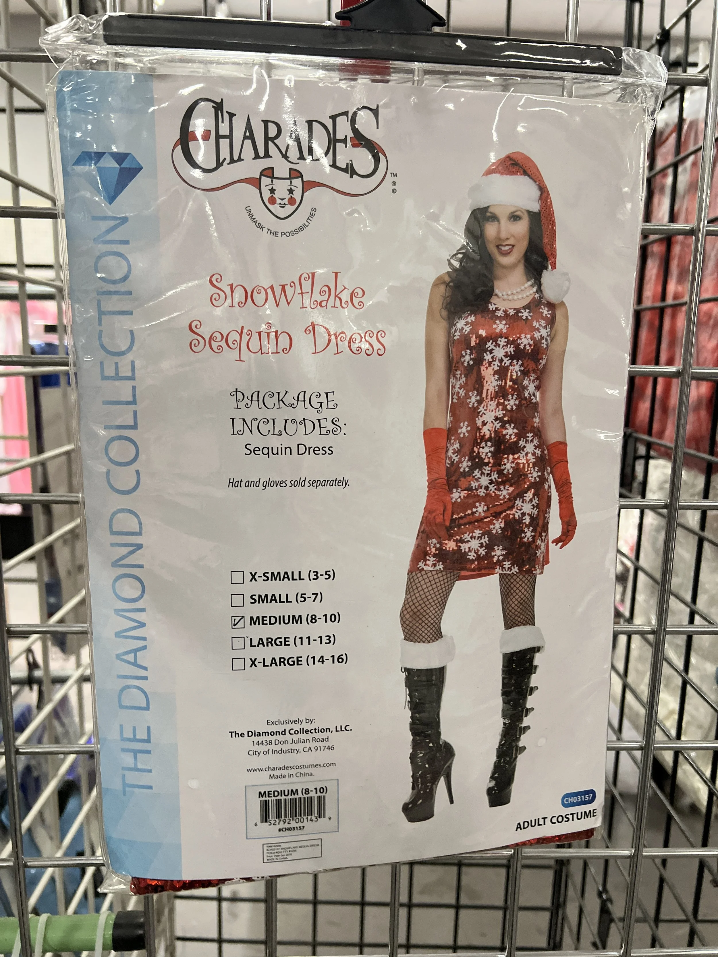 Charades Snowflake Sequin Christmas Dress