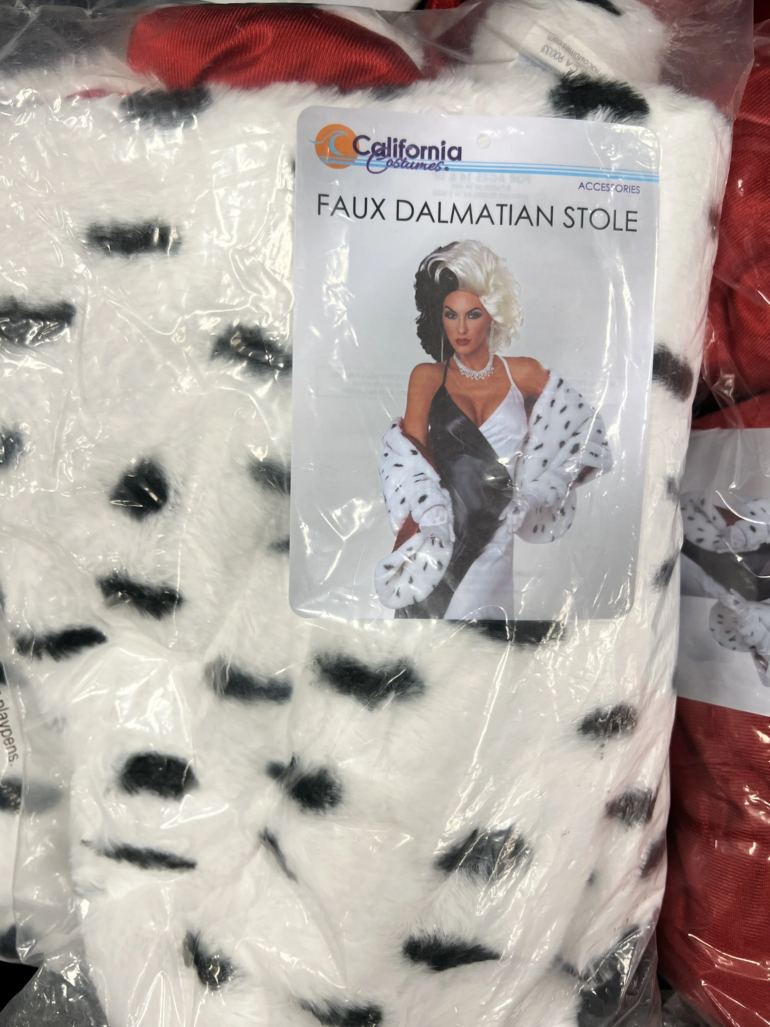 Faux Dalmatian Stole