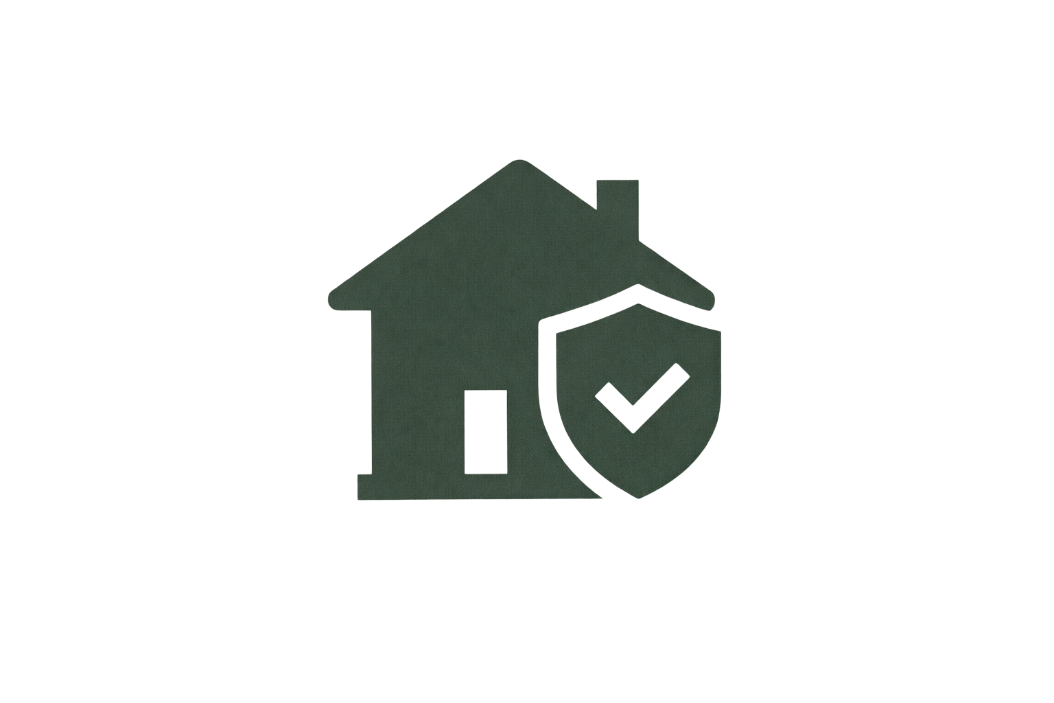 Icon of a house with a shield and checkmark, indicating home security or insurance.
