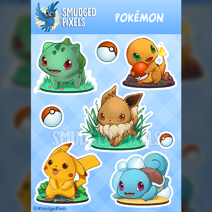 Pokemon Sticker Sheet