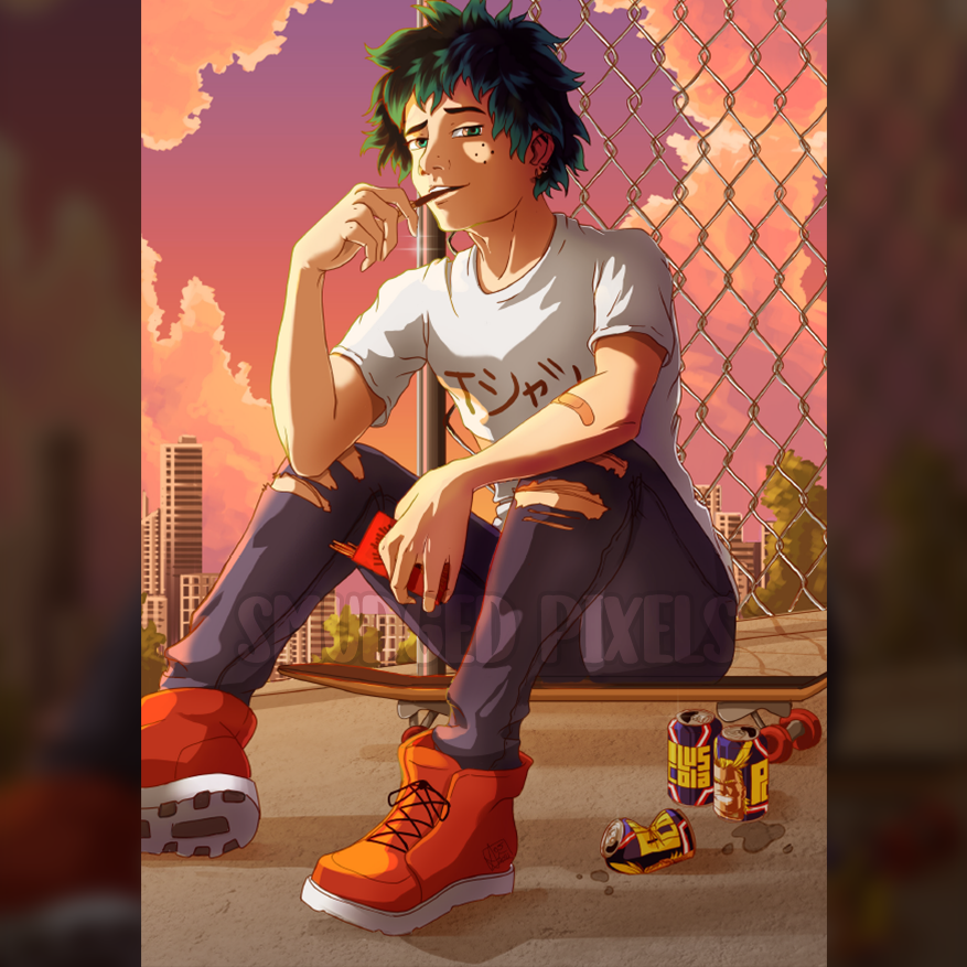 Skater Deku Print